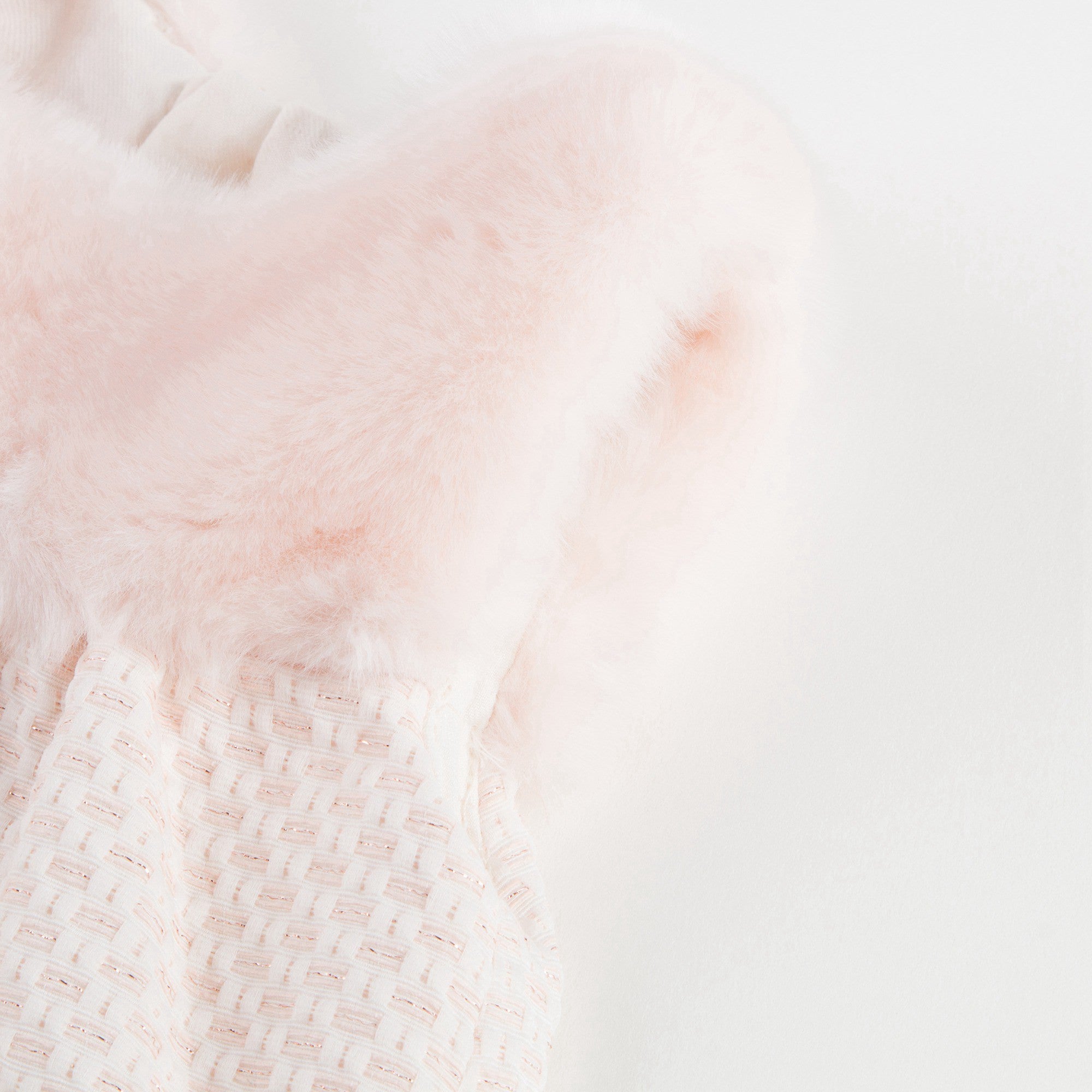 Baby Girls Pink Dress with Fur
