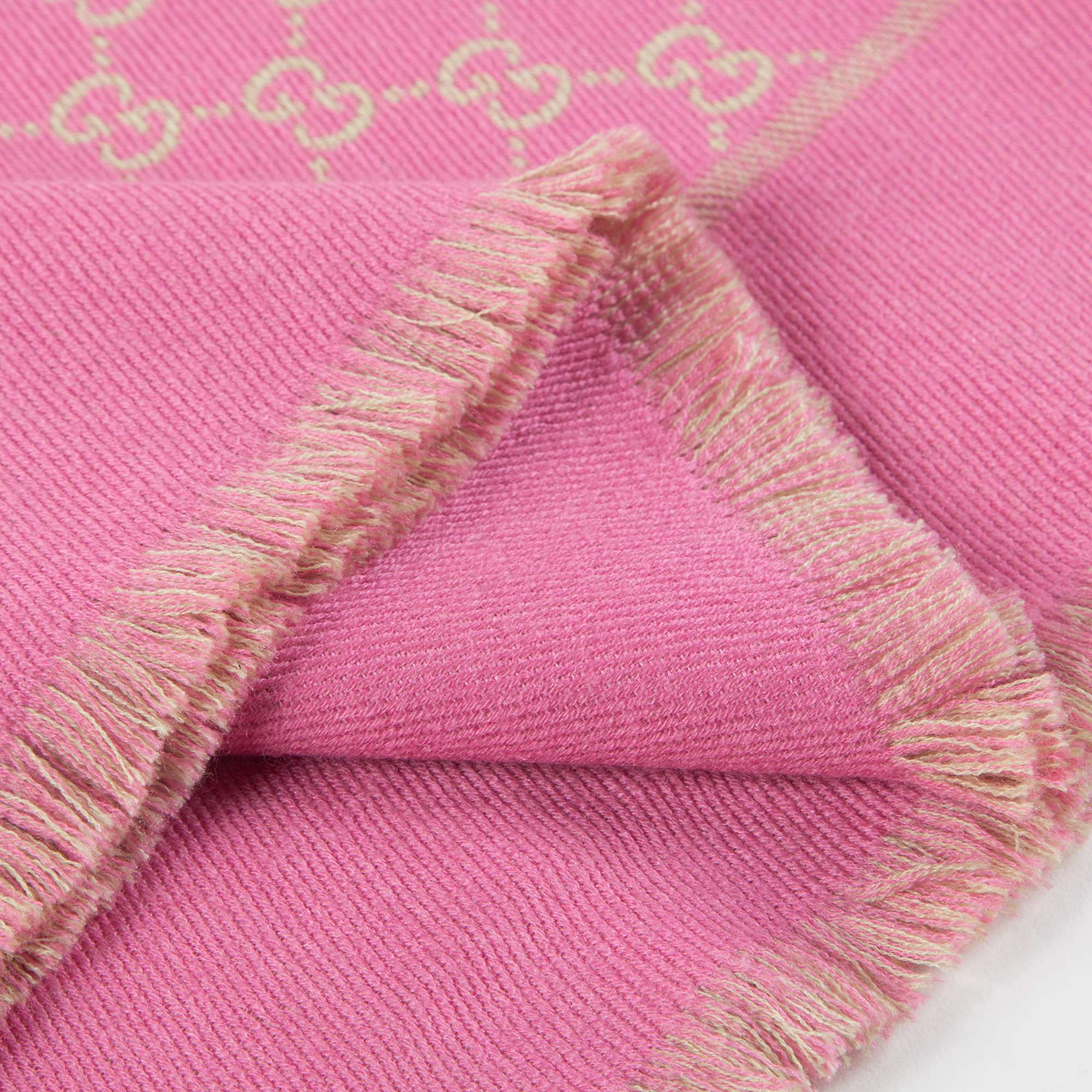 Écharpe en laine et soie rose et jaune pour filles