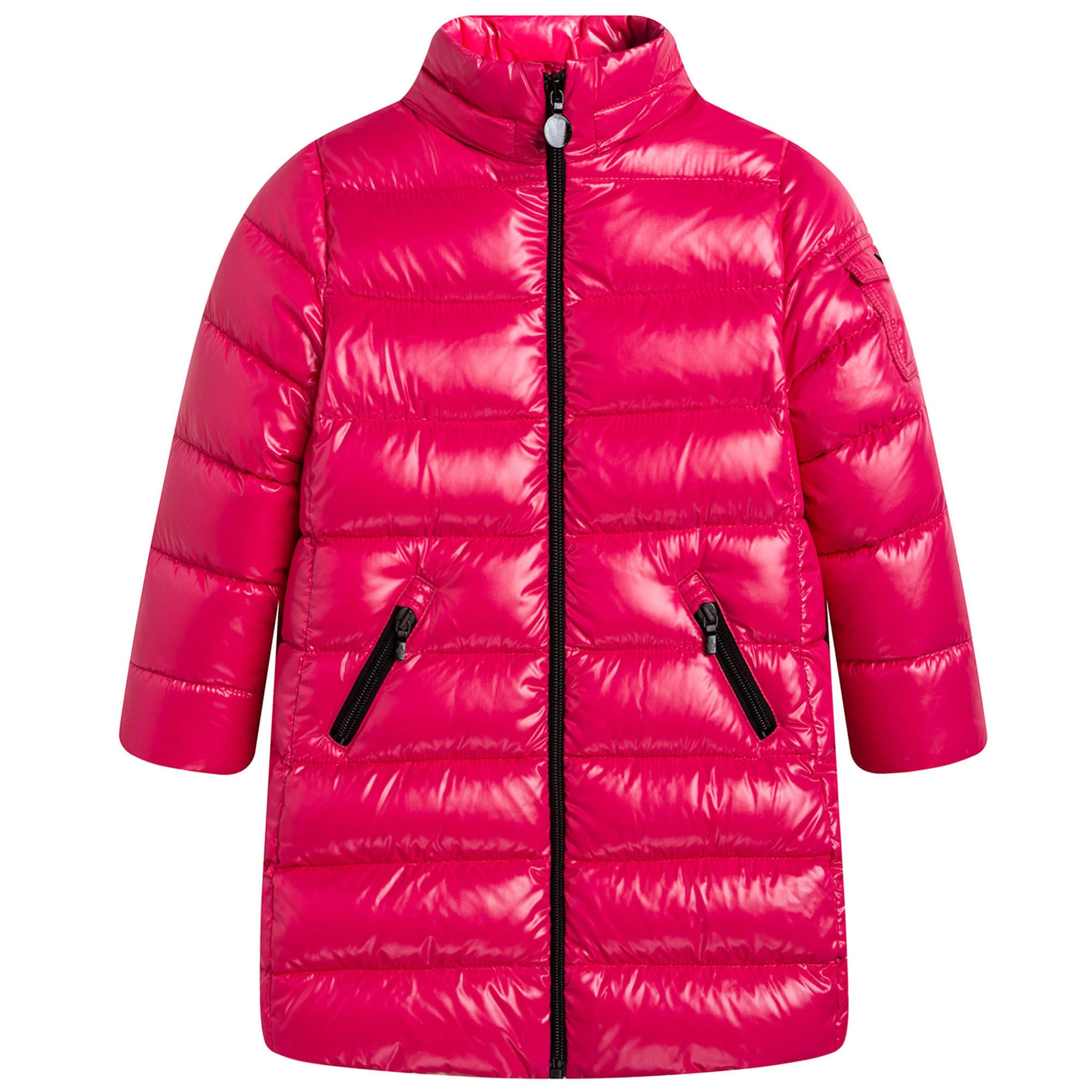 Girls Light Pink Hooded 'Moka' Padded Down Jacket - CÉMAROSE | Children's Fashion Store - 3