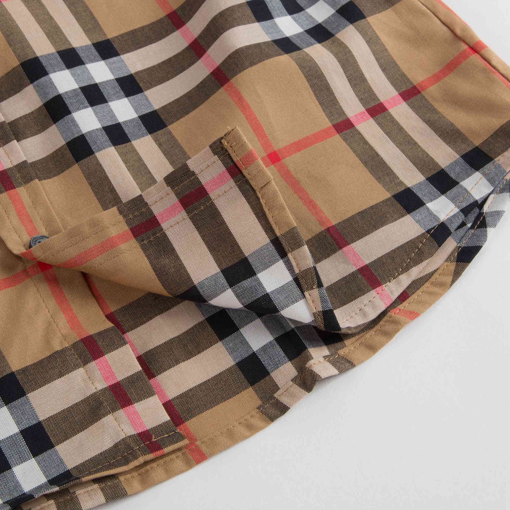 Baby Boys Antique Yellow Check Cotton Polo Shirt