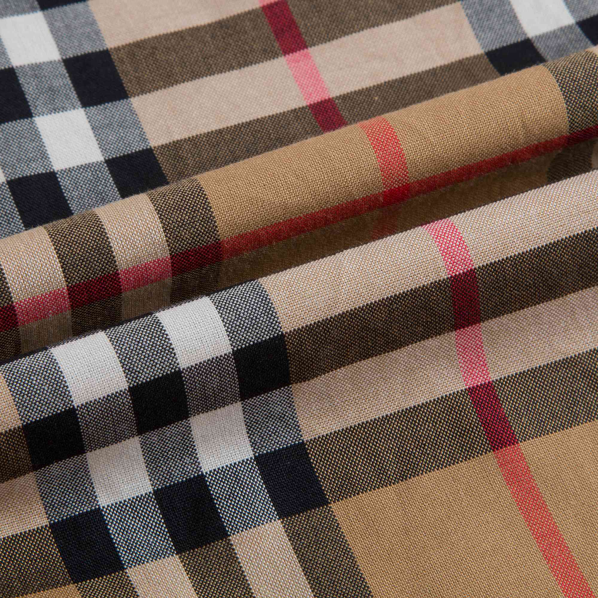 Baby Boys Antique Yellow Check Cotton Polo Shirt