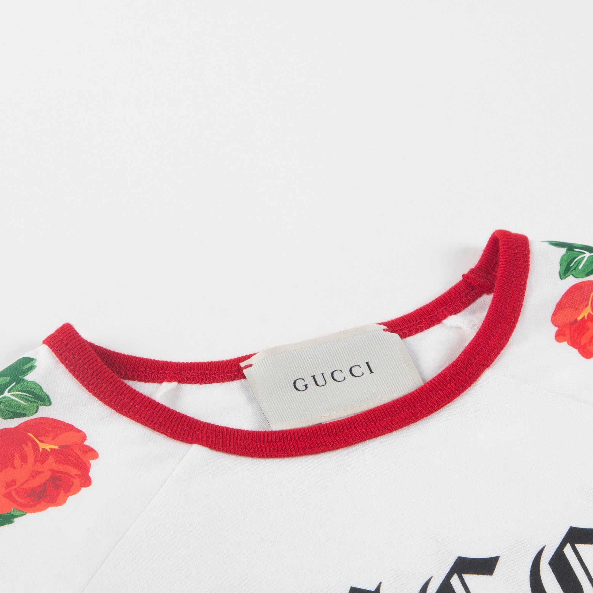 T-shirt Gucci arc-en-ciel blanc pour fille