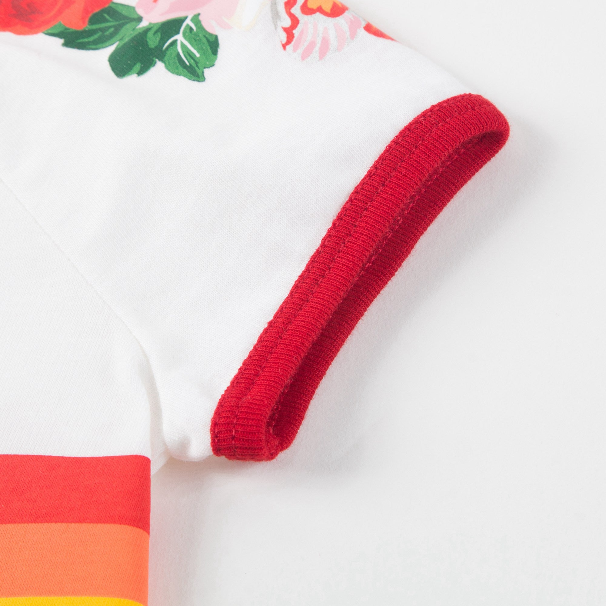 T-shirt Gucci arc-en-ciel blanc pour fille