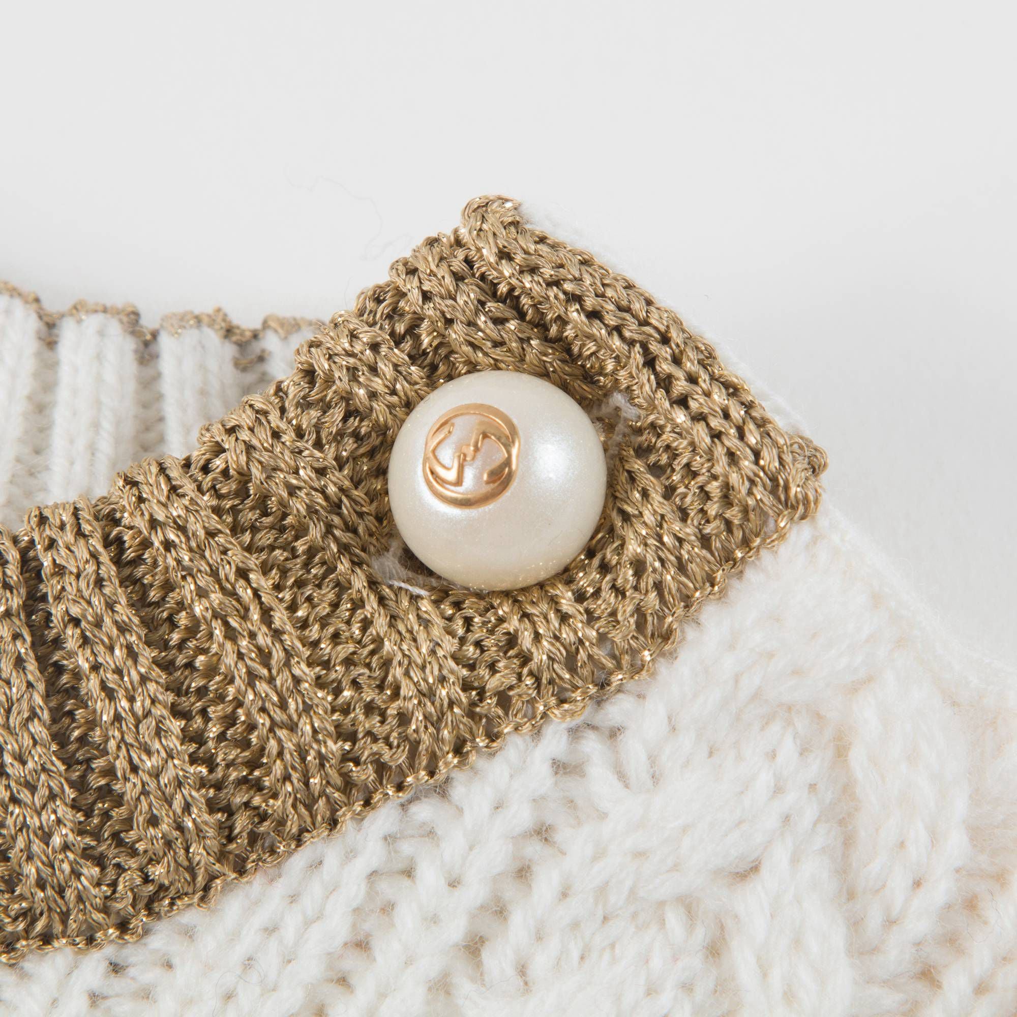 Pull en laine rayé blanc pour bébés filles