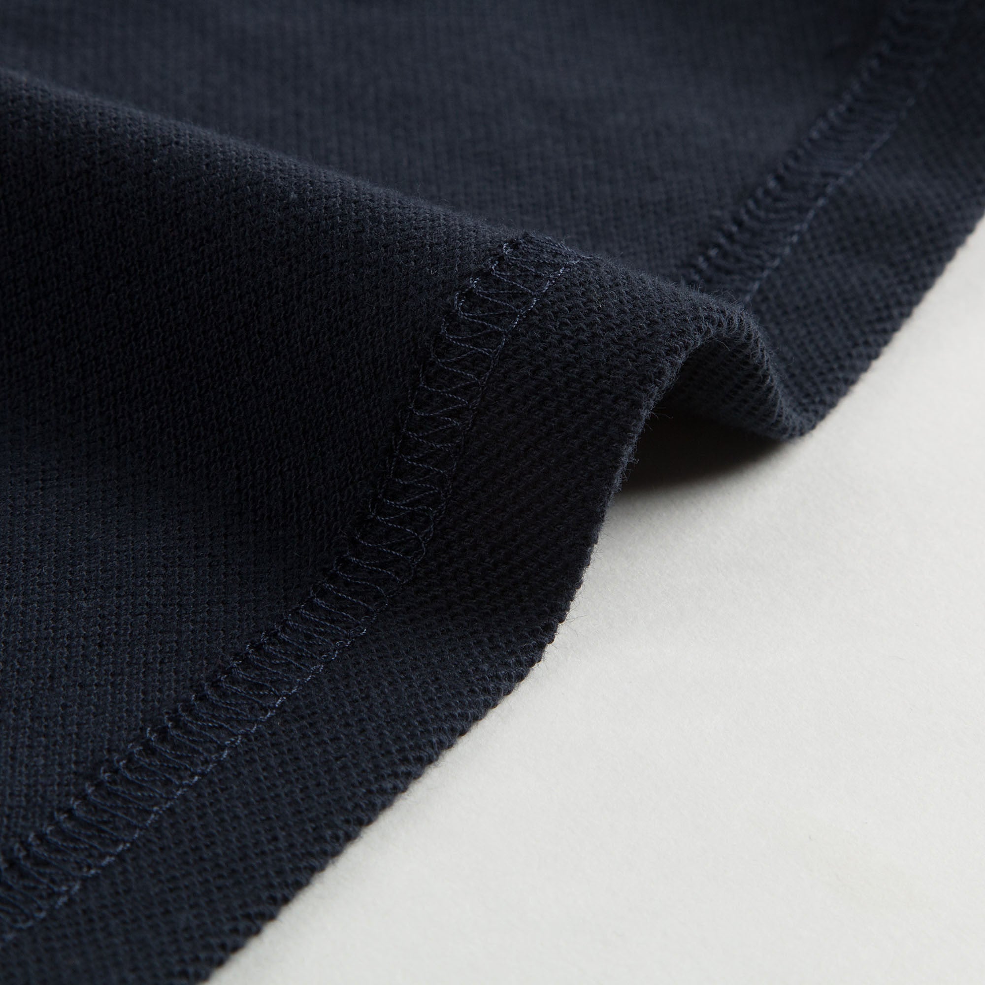 Boys Navy Blue Polo Shirt With Classic Check Collar