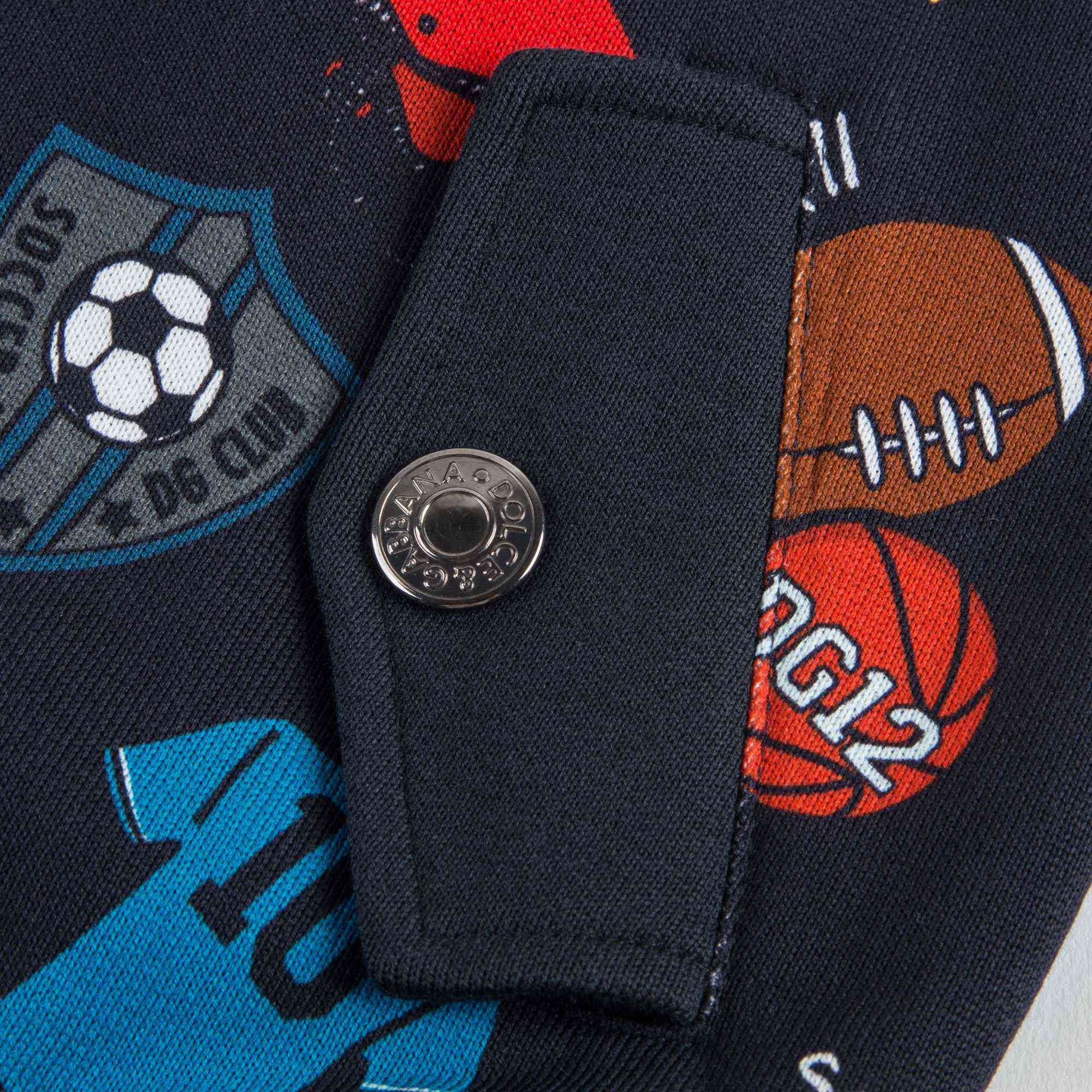 Boys Blue Sports Badge Jacket
