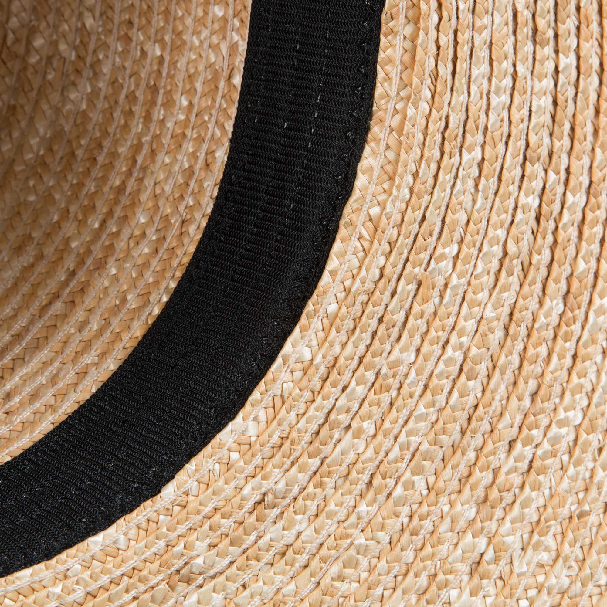Chapeau de paille à cordelette pour petite fille