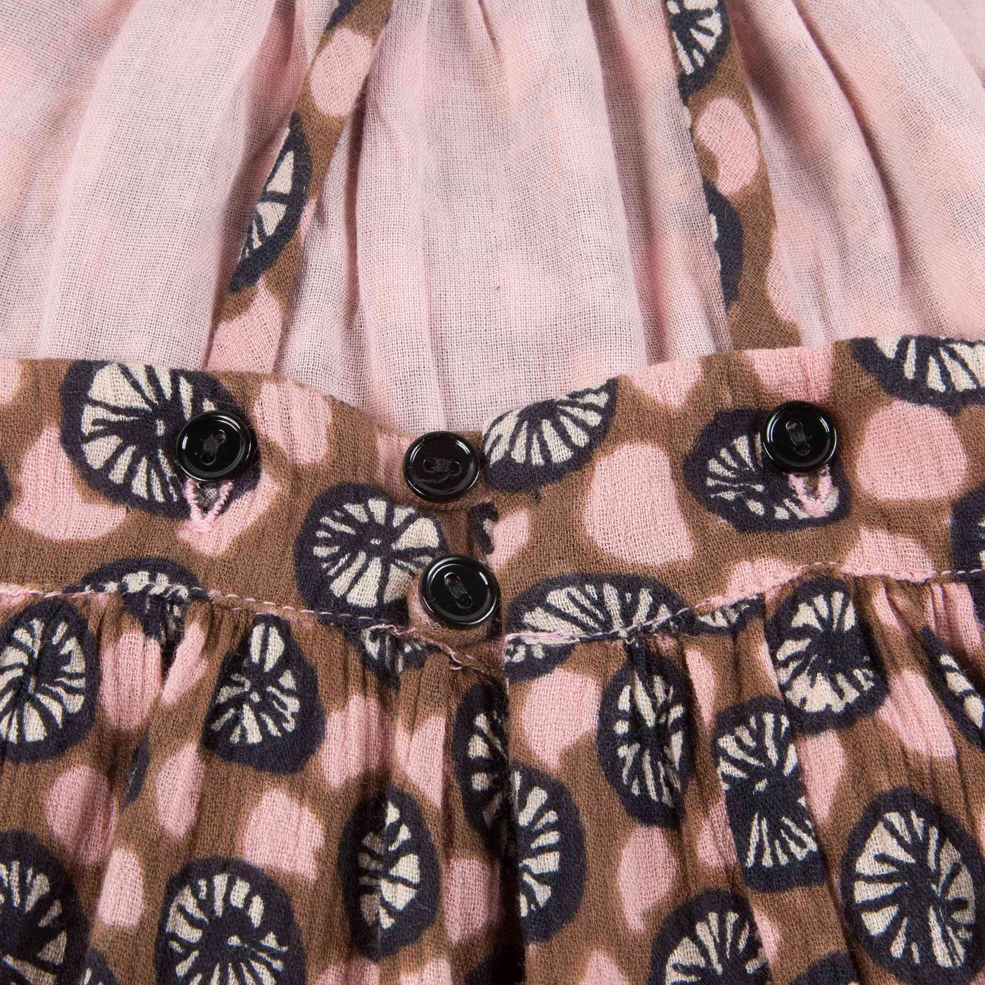 Robe à bretelles en coton à motif cerisier pour enfant
