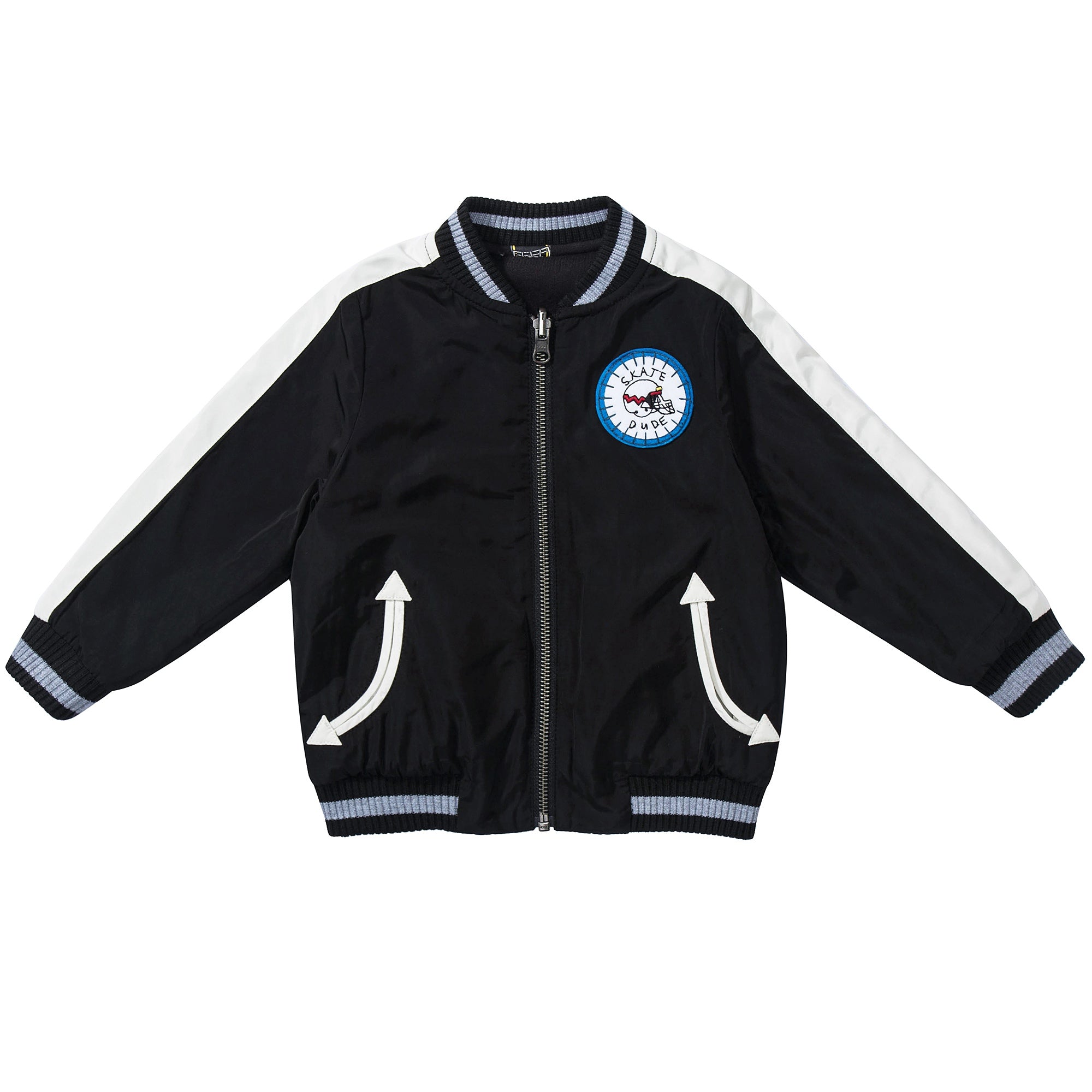 Boys Black Helmet Reversibie Jacket