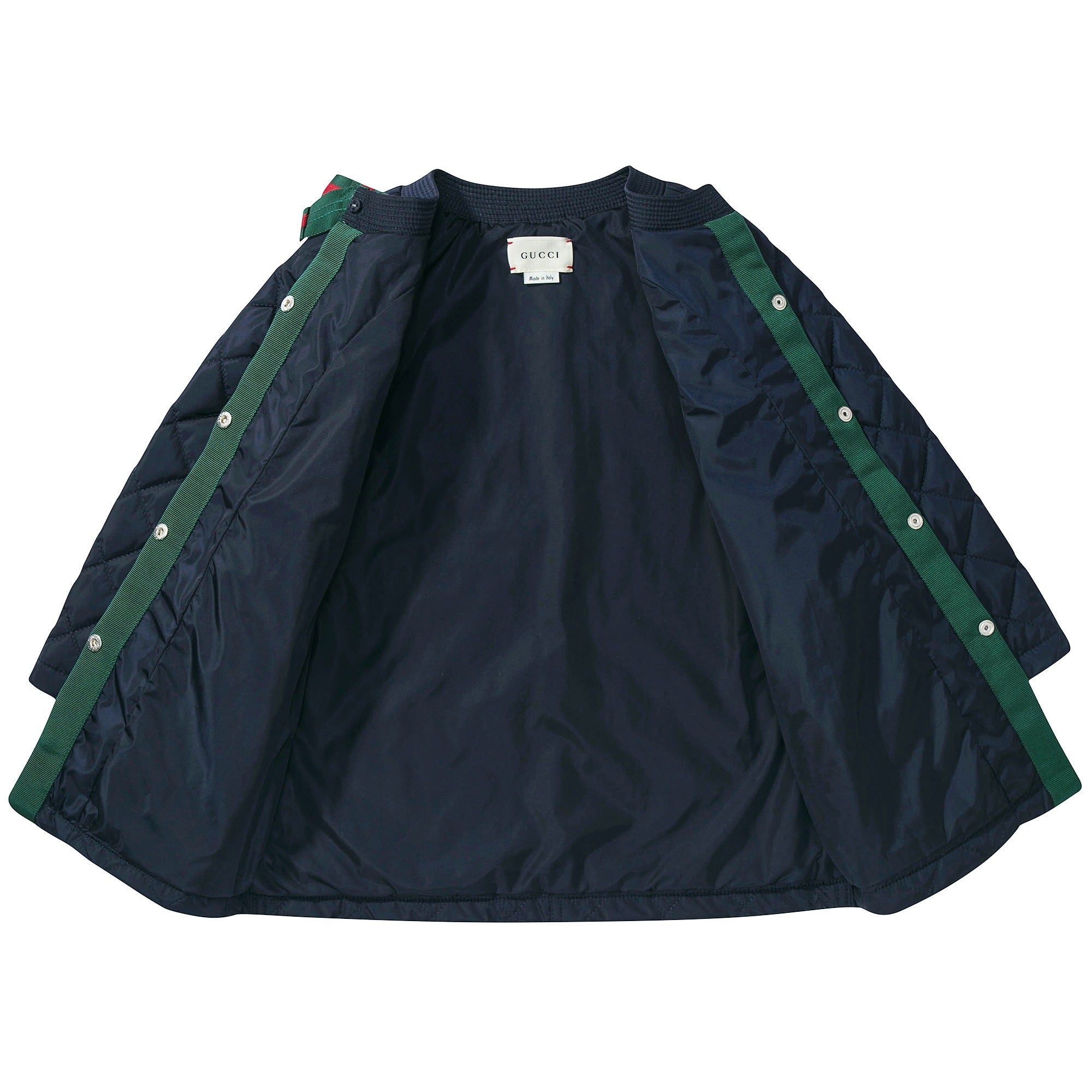 Manteau matelassé bleu marine pour bébés filles