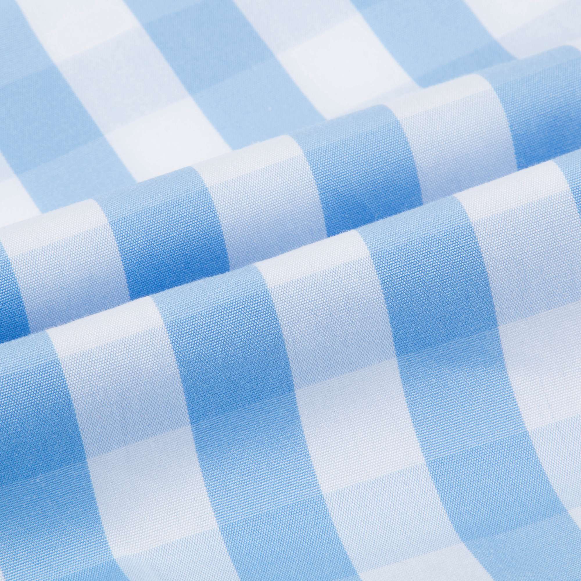 Haut à carreaux bleu et blanc pour petite fille