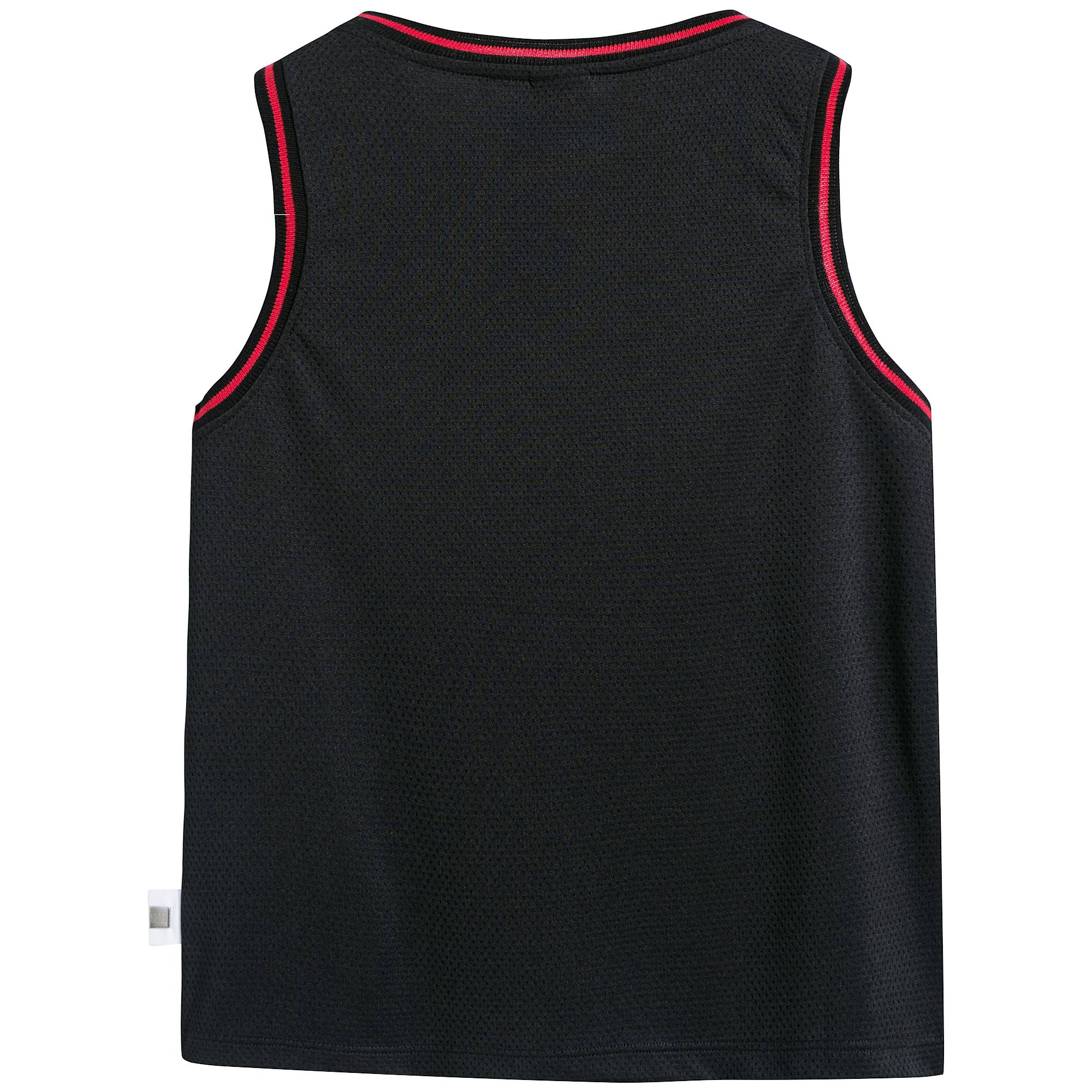 Boys & Girls Black Logo Vest