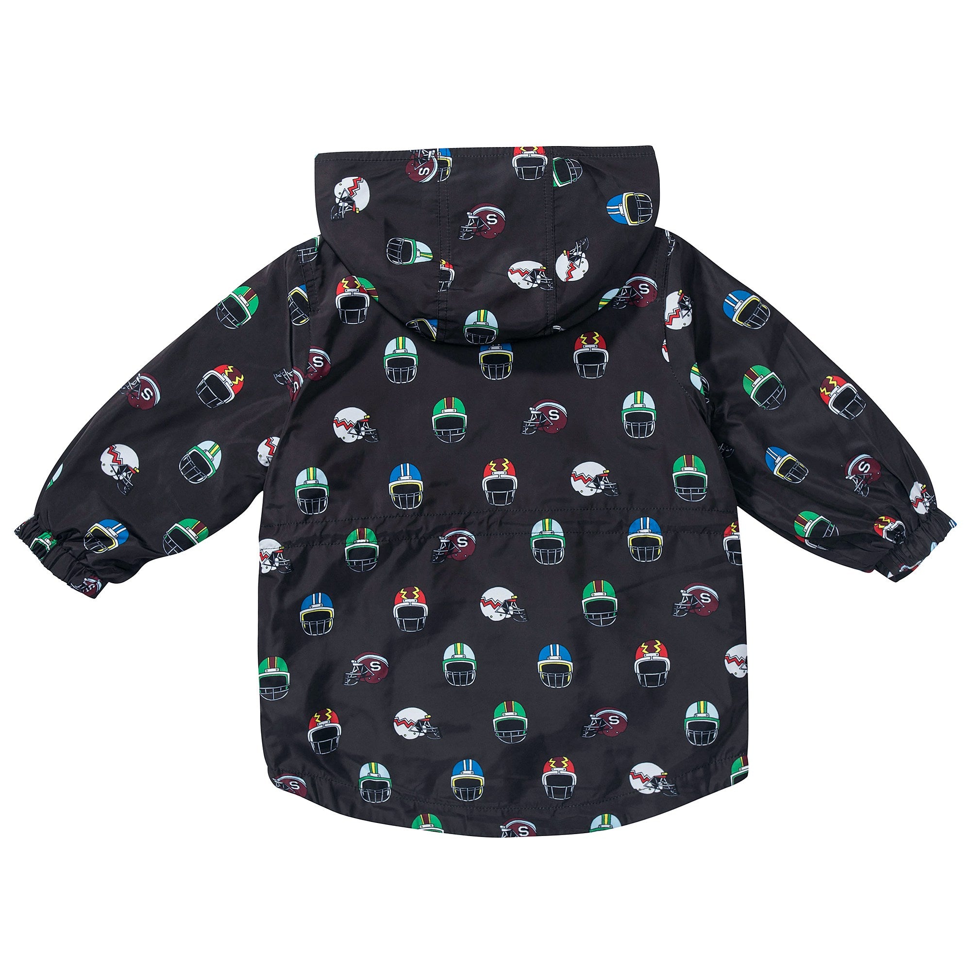 Boys Black Helmet Parka Jackets