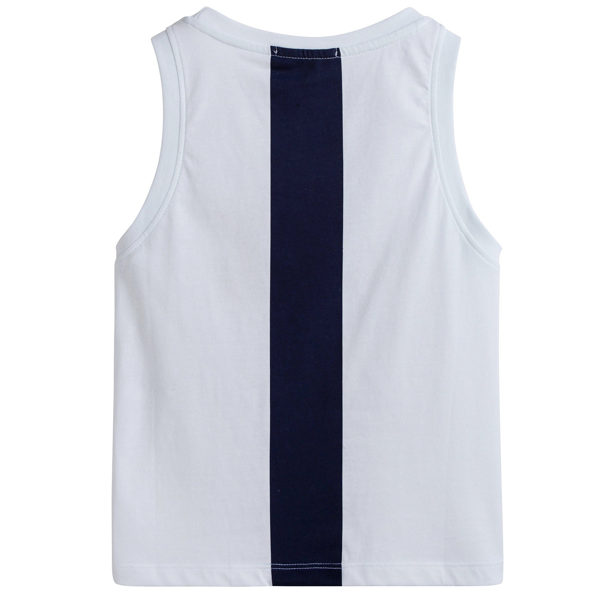 Boys White "M" Vest