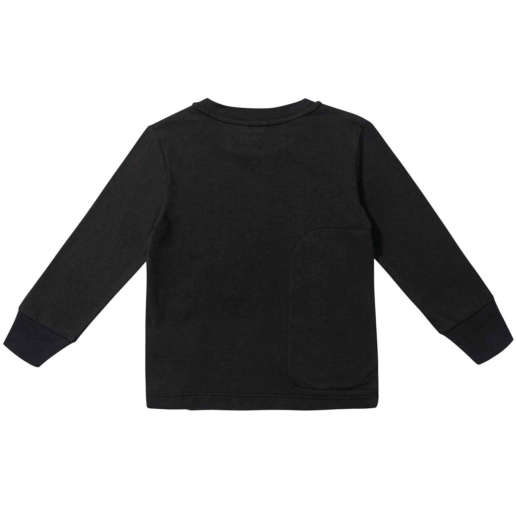 Boys Black with Patches Cotton T-shirt