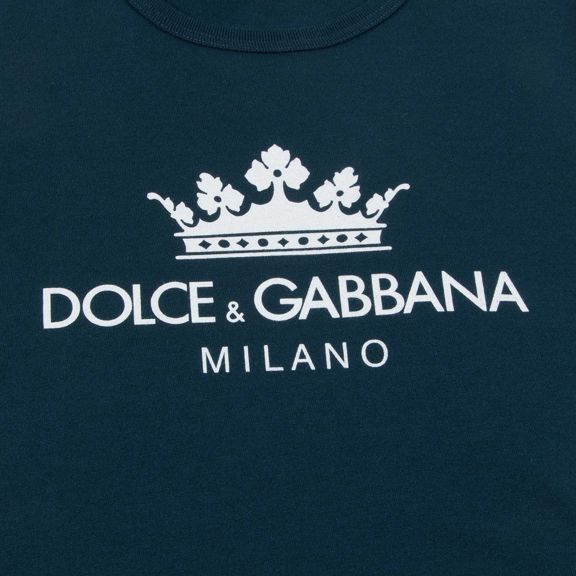 T-shirt en coton bleu à logo pour garçon