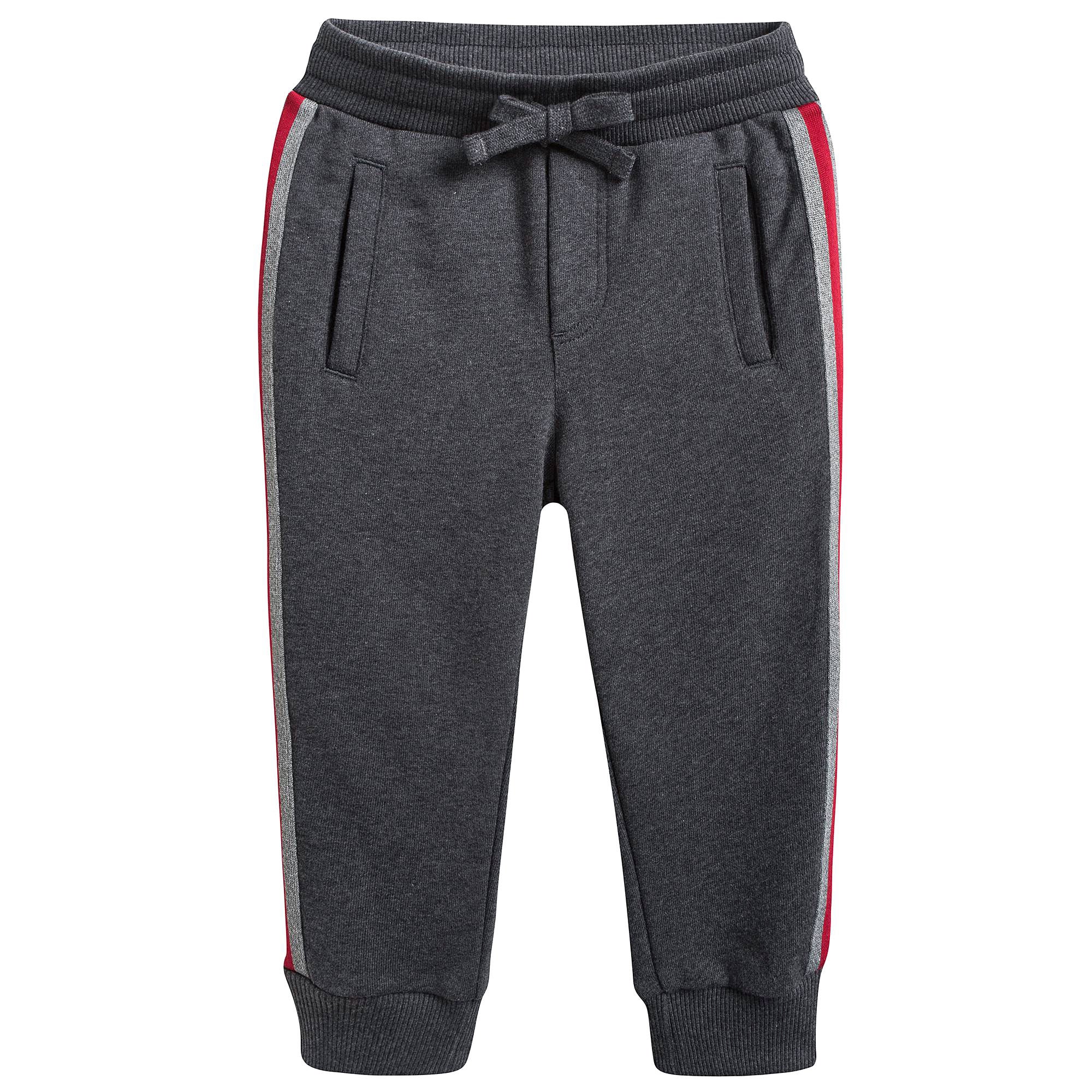 Boys Grey Cotton Tracksuits