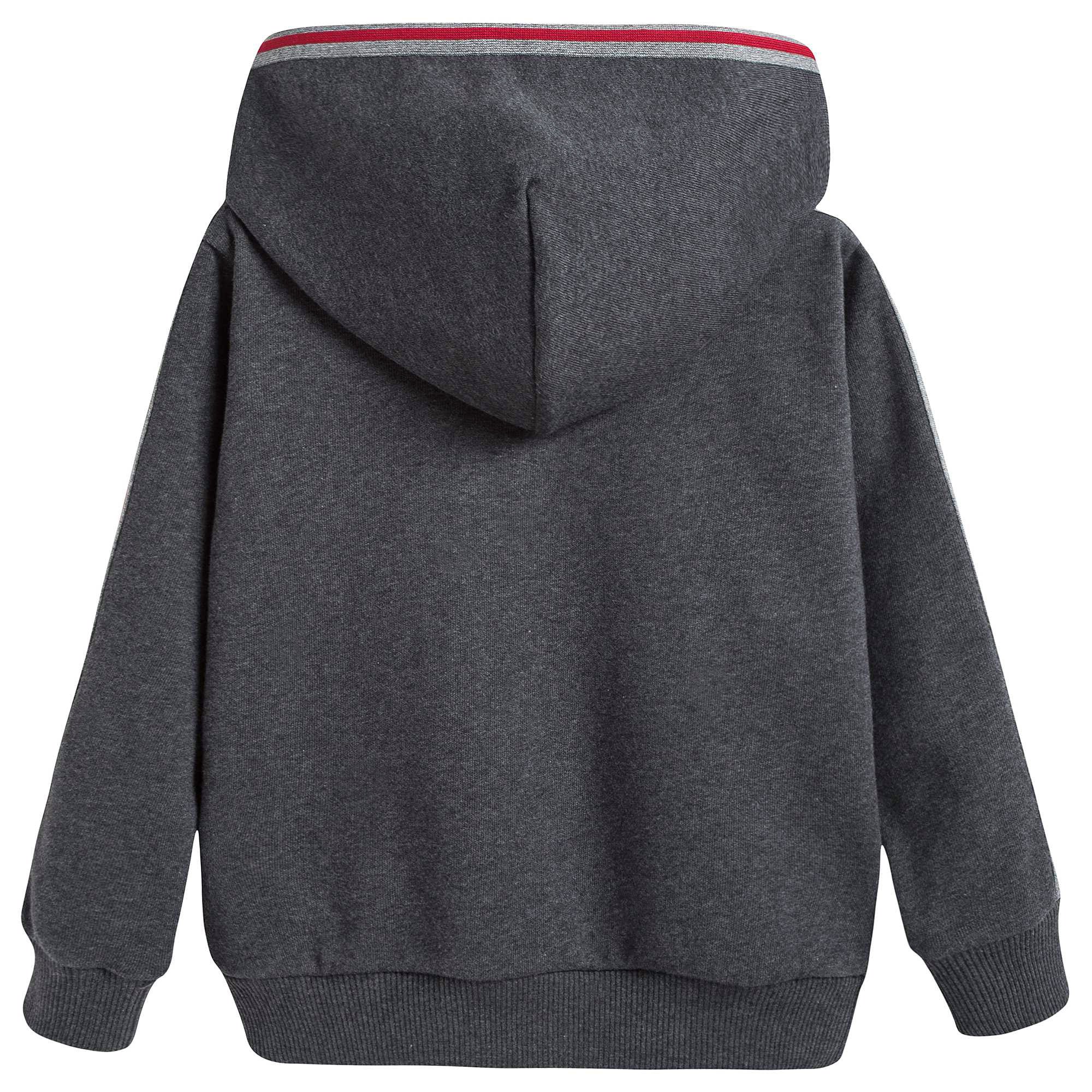 Boys Grey Cotton Tracksuits