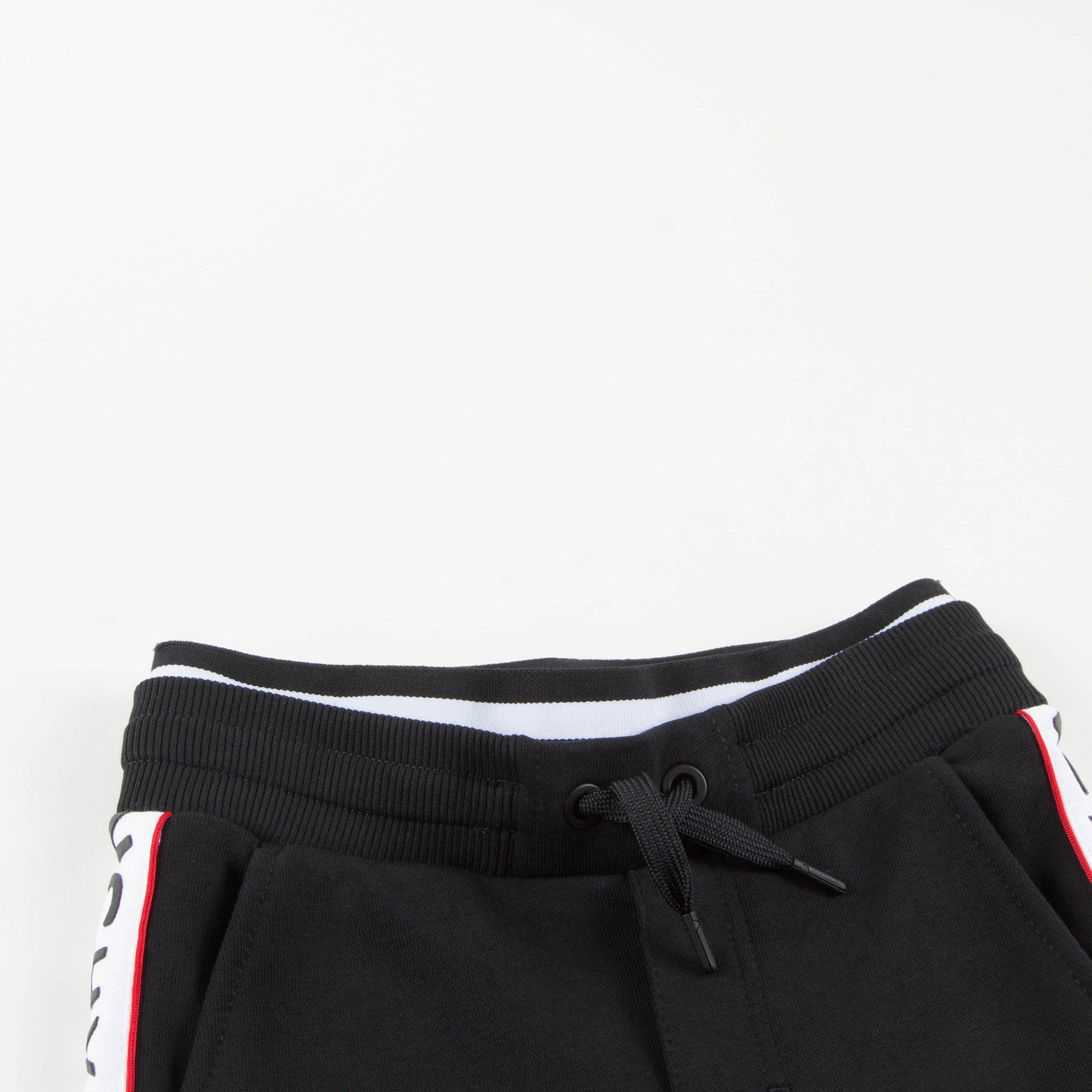 Boys Black Logo Cotton Shorts