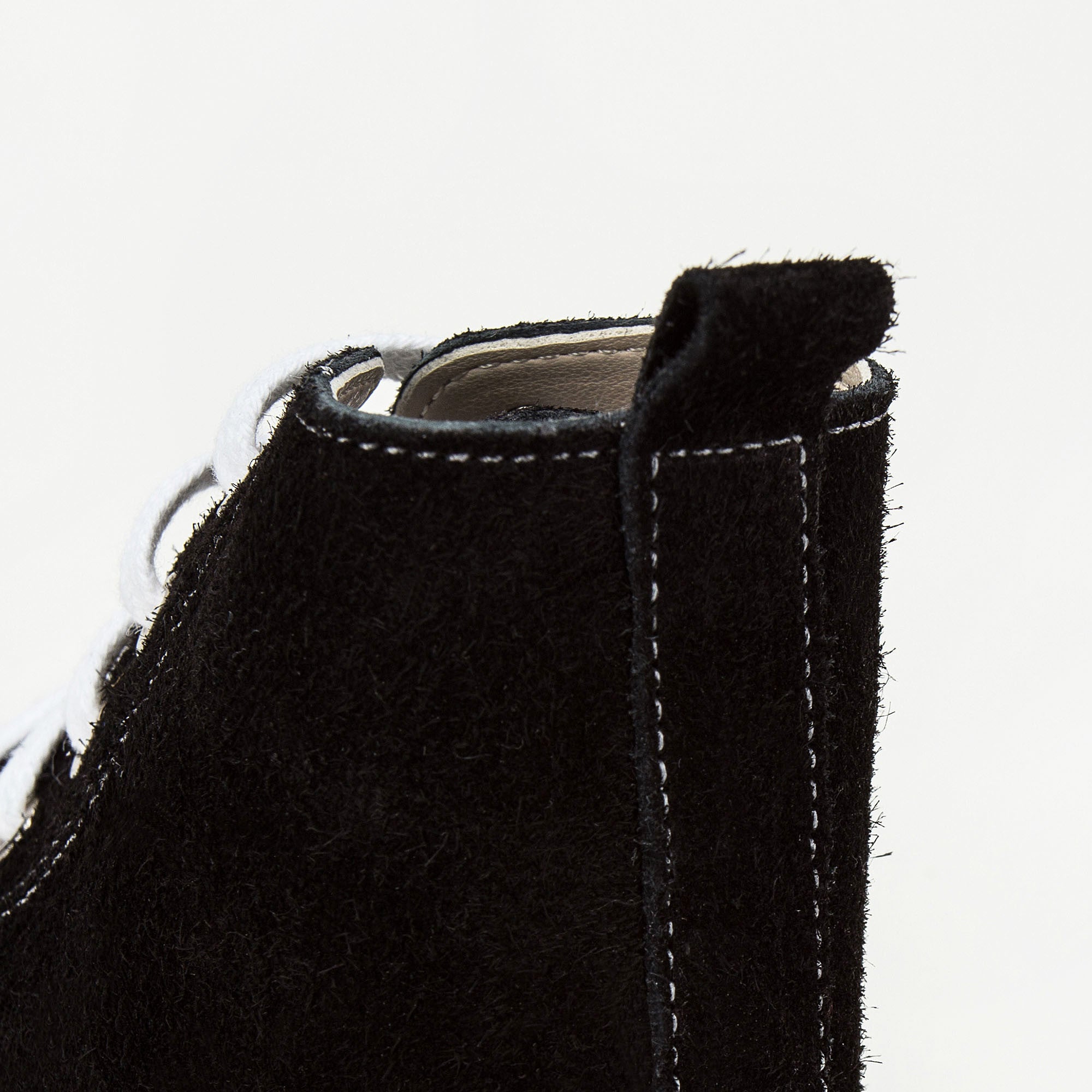 Chaussures montantes noires pour filles à lacets façon corde marine