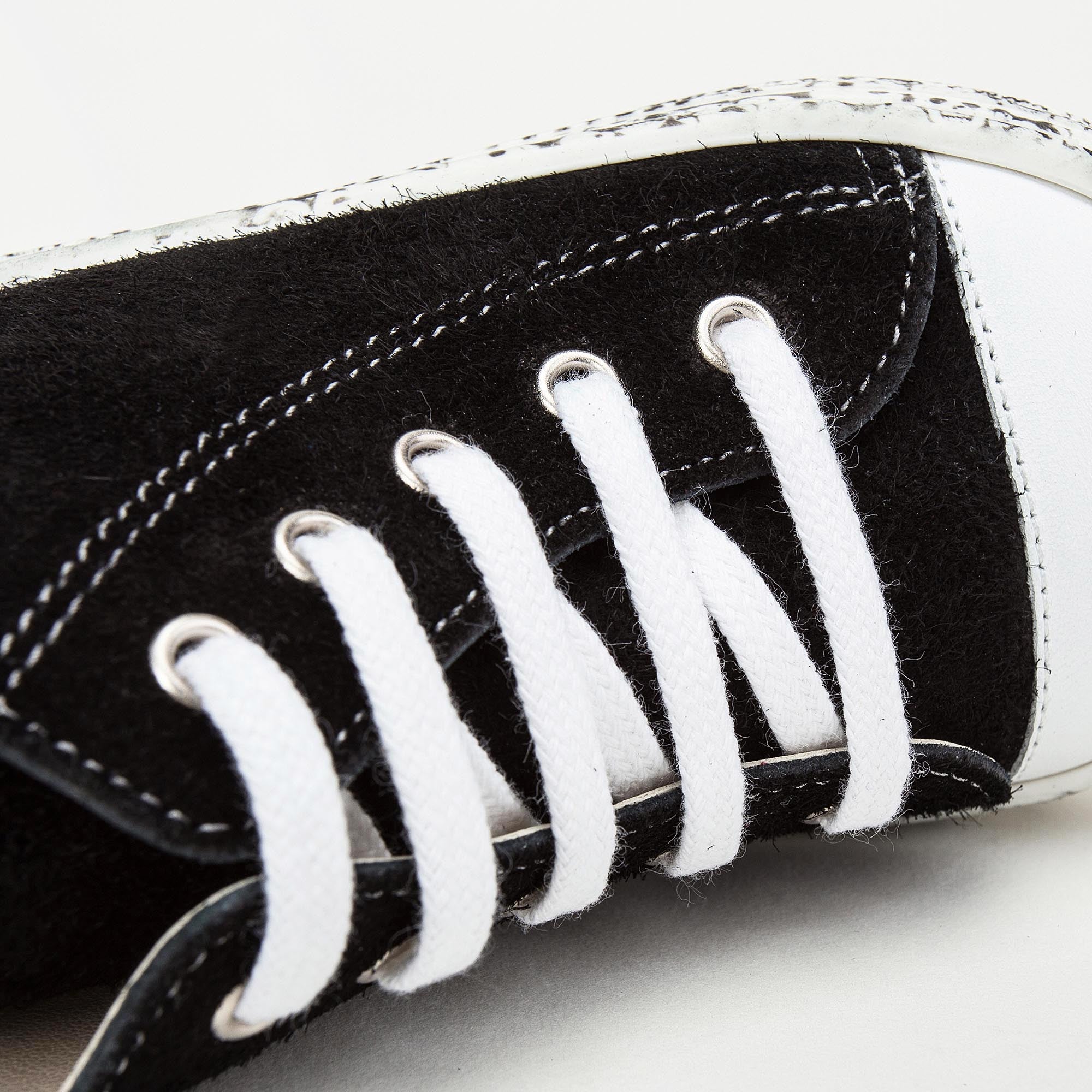 Chaussures montantes noires pour filles à lacets façon corde marine