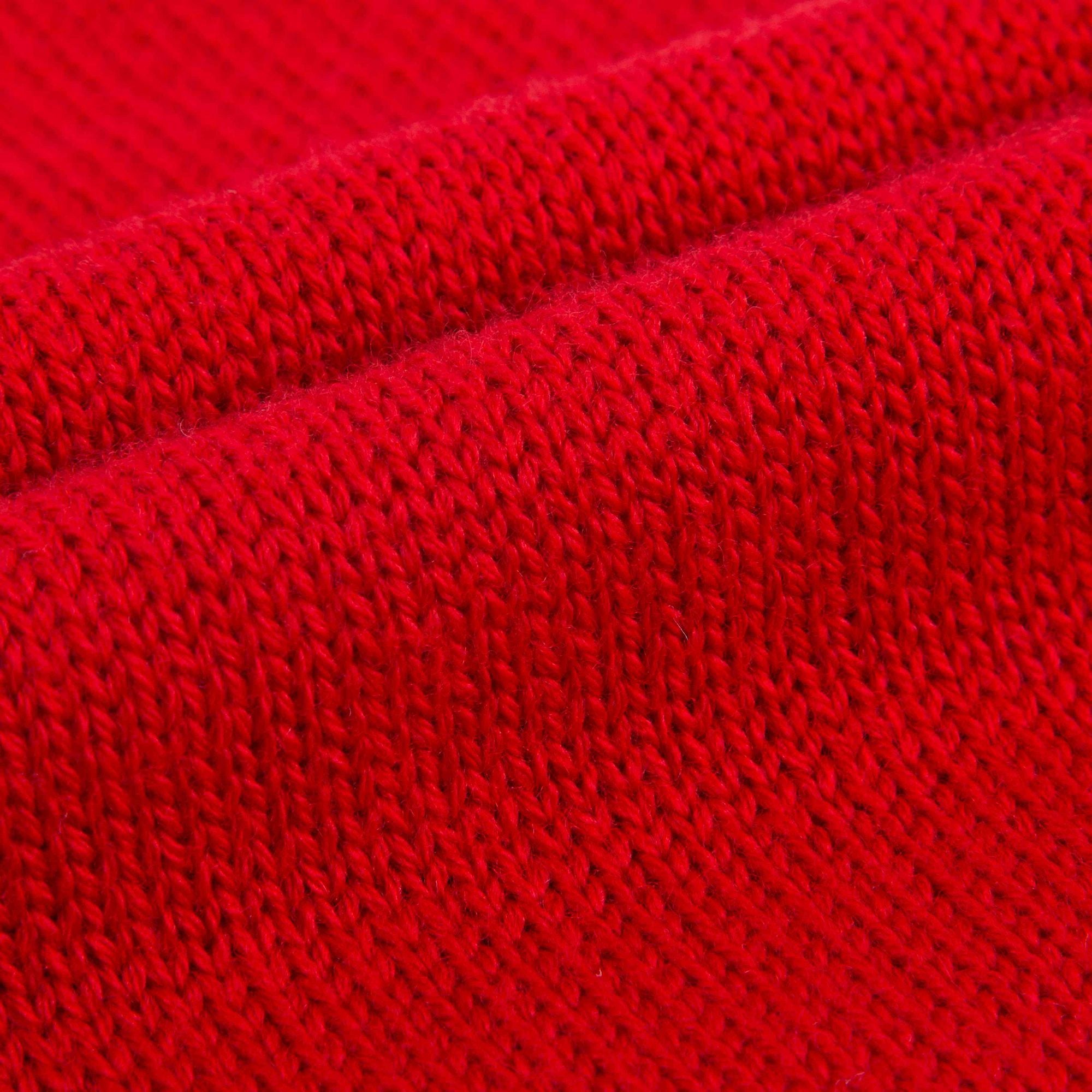 Girls Red Wool Hat With Bow
