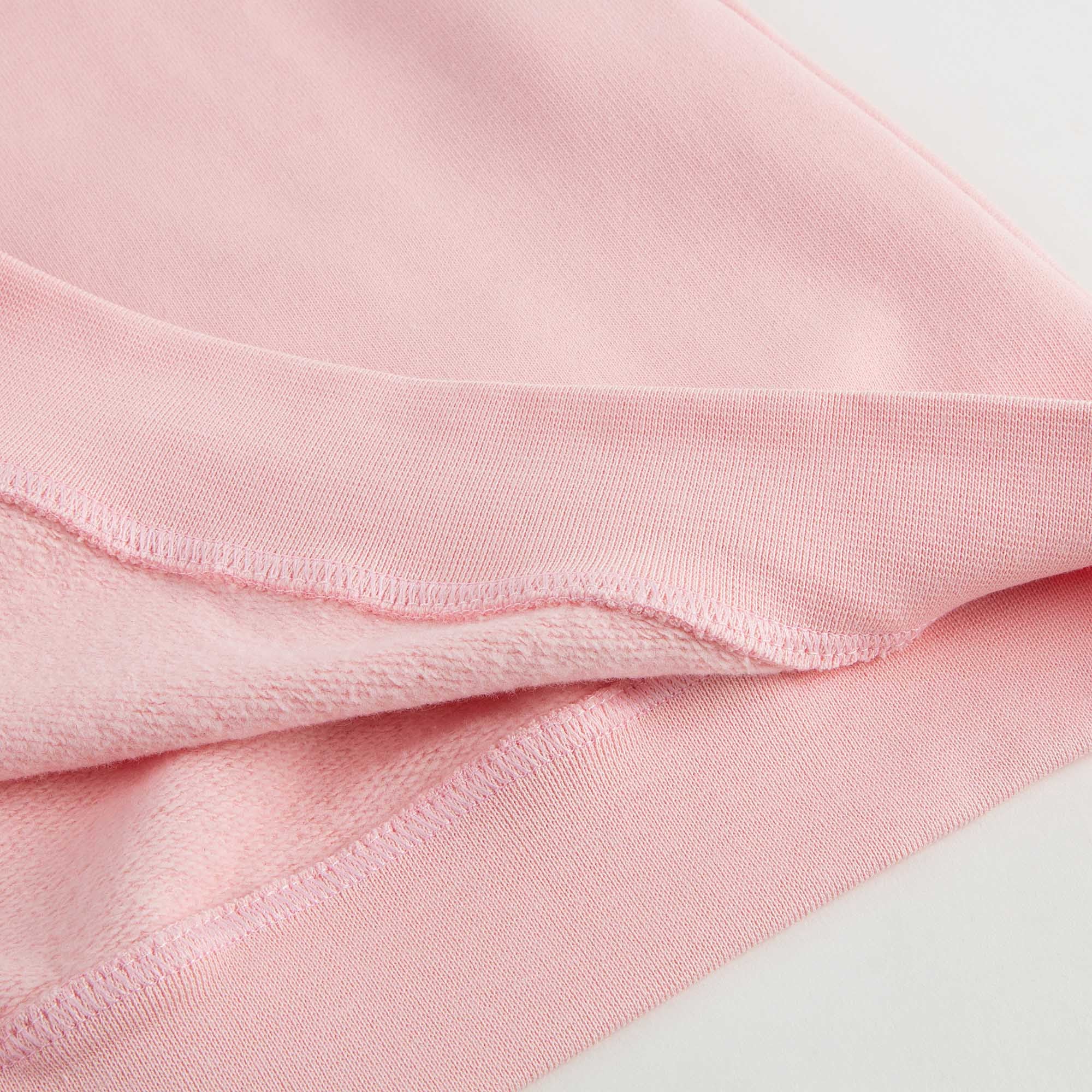 Sweat-shirt long en coton rose pour fille avec poignets côtelés