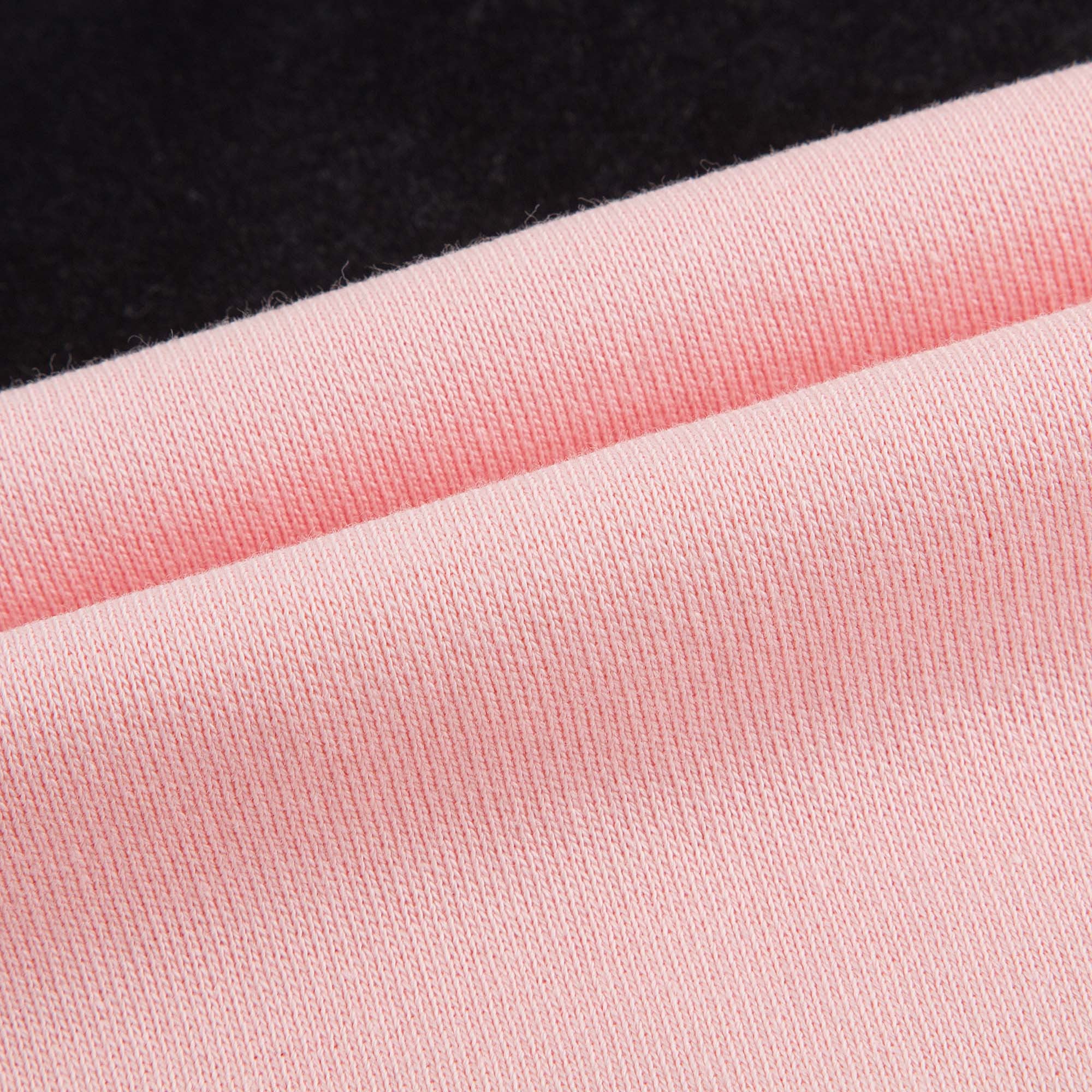 Sweat-shirt long en coton rose pour fille avec poignets côtelés