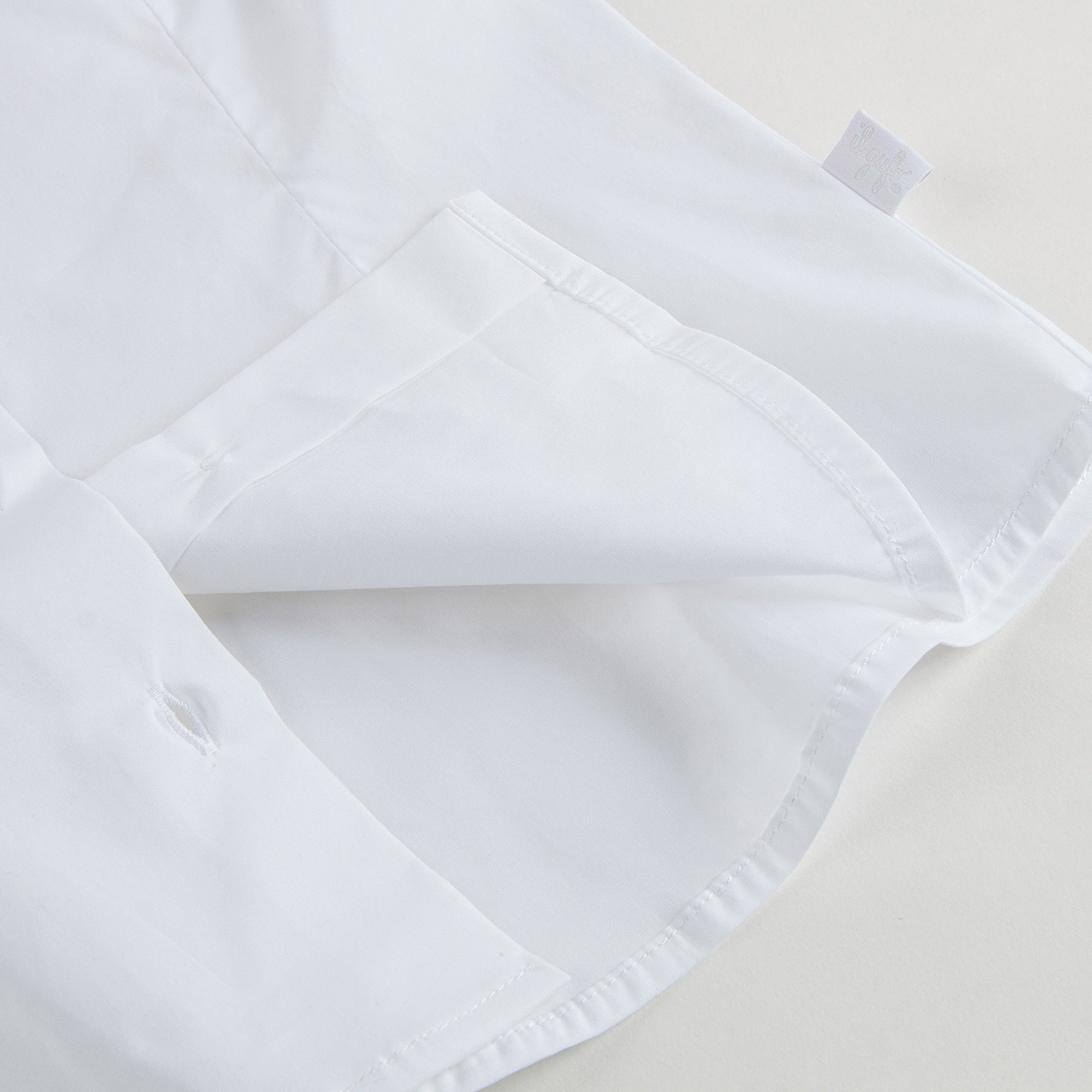 Chemisier blanc en coton avec col à volants pour filles