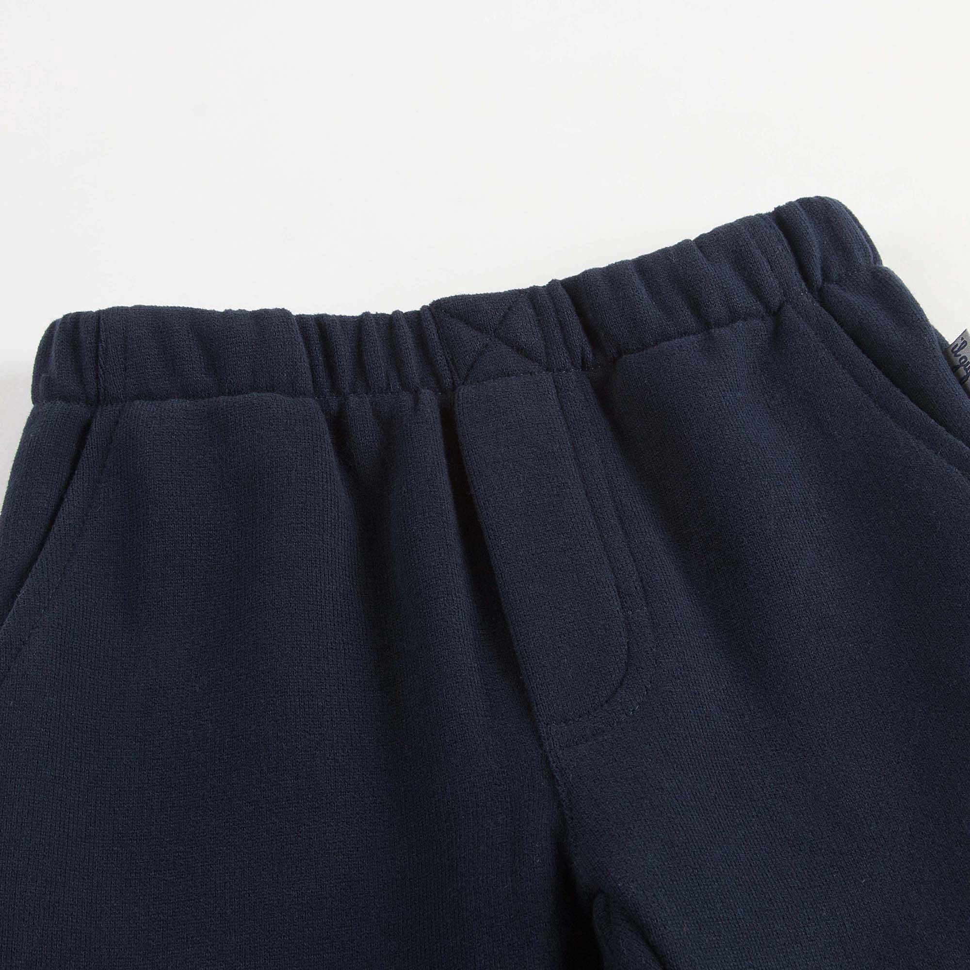 Pantalon en coton côtelé bleu marine pour garçons