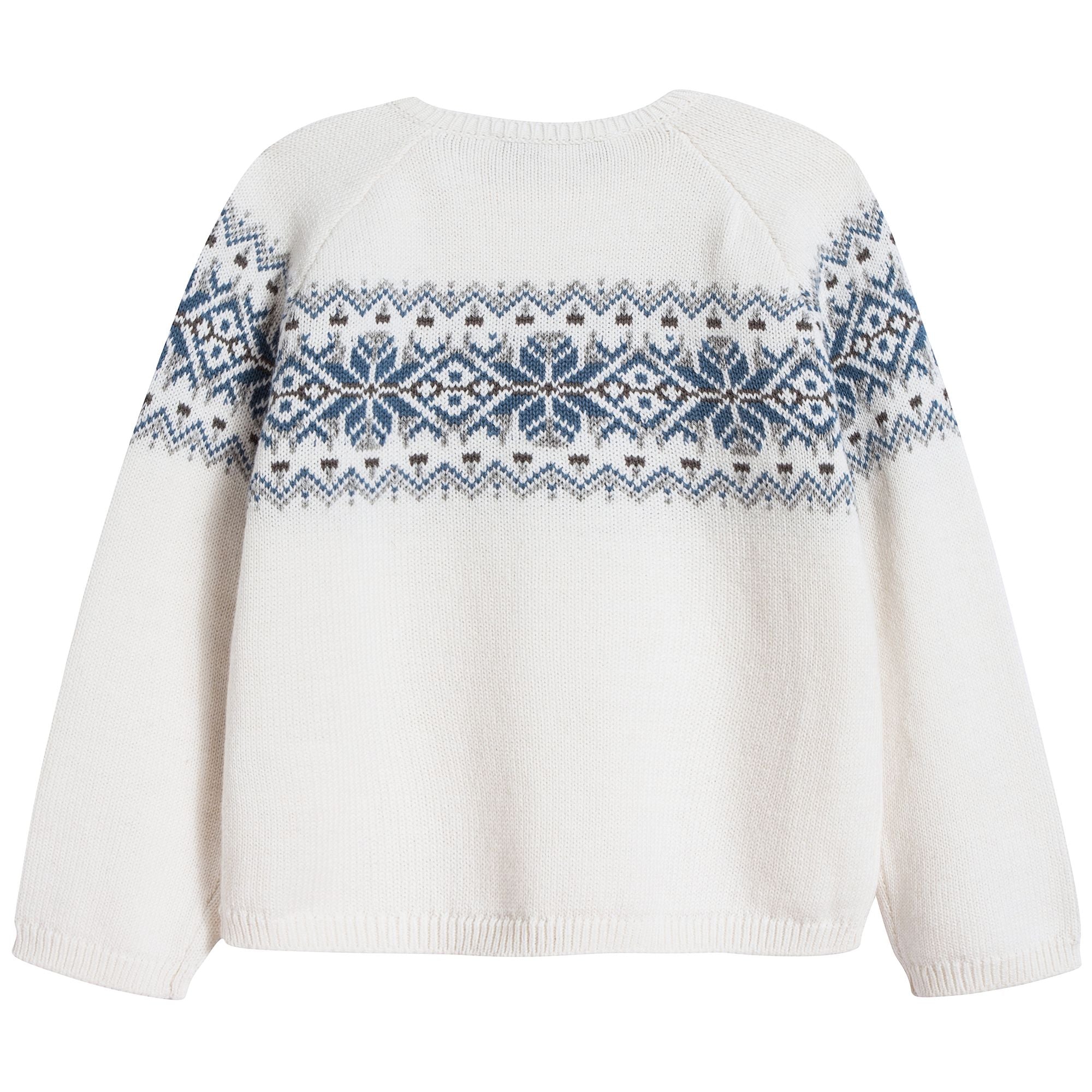 Boys White Cotton Sweater