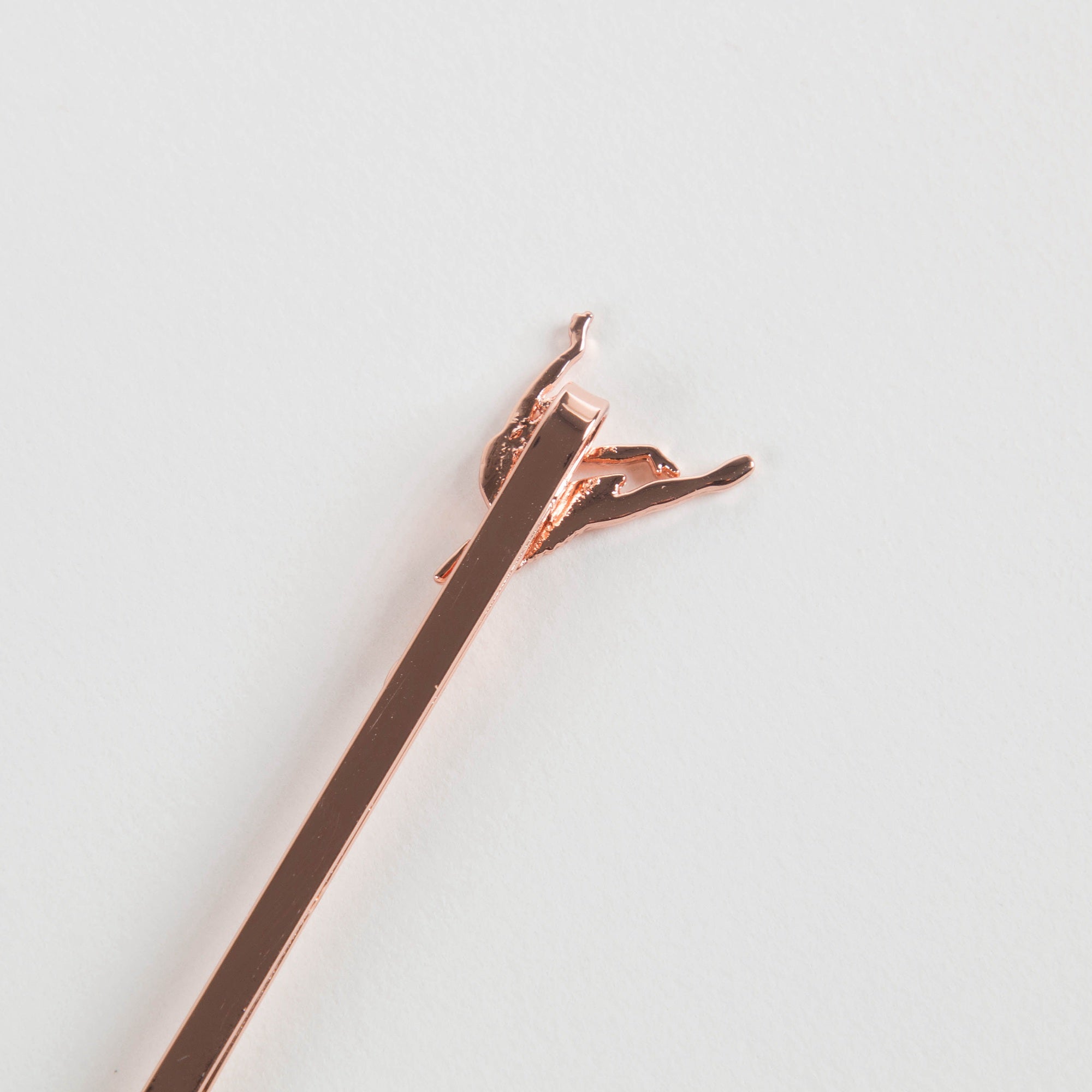 Épingle à cheveux métallique rose pour filles
