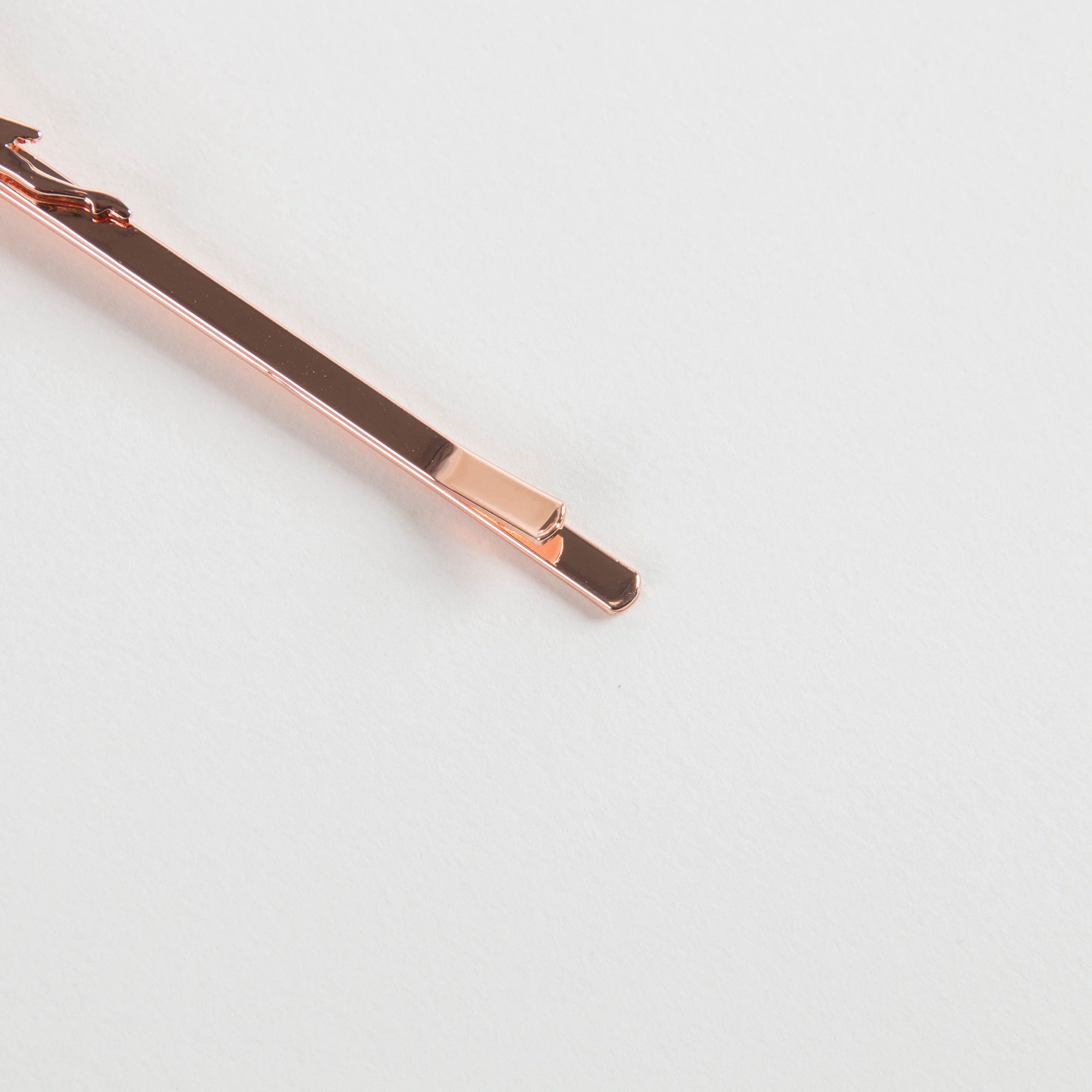 Épingle à cheveux métallique rose pour filles