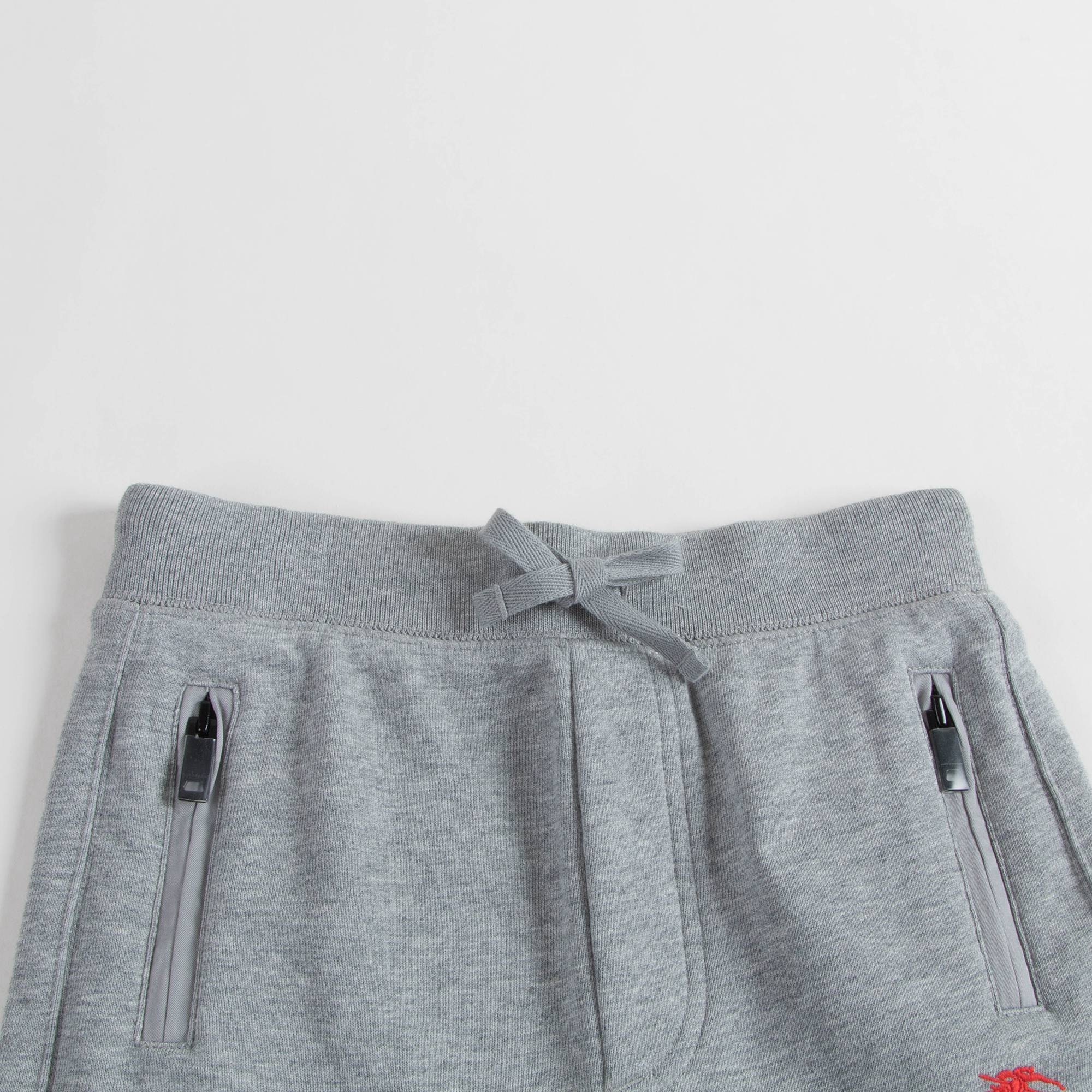 Boys Grey Melange Cotton Trousers