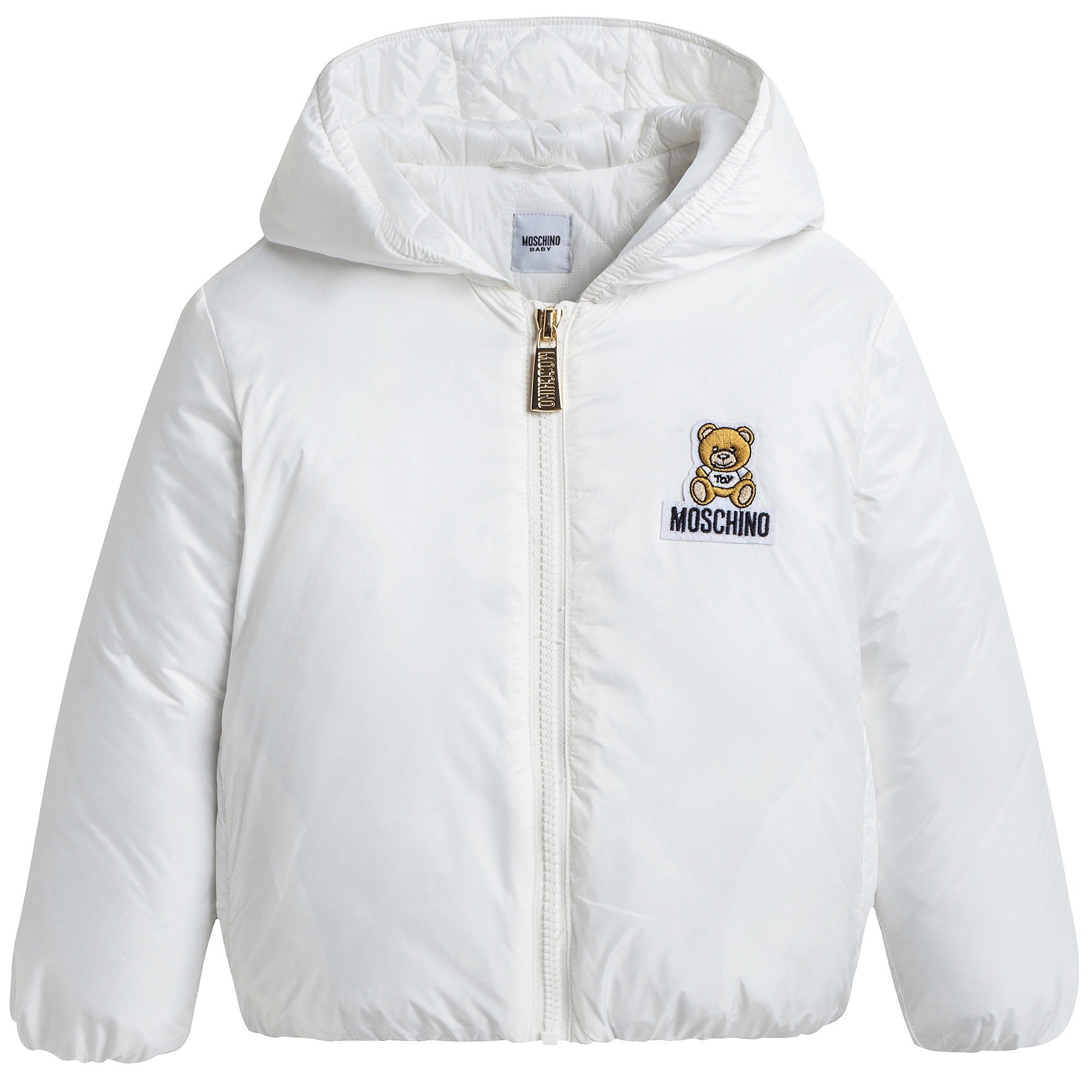 Baby Boys White Padded Showerproof Jacket