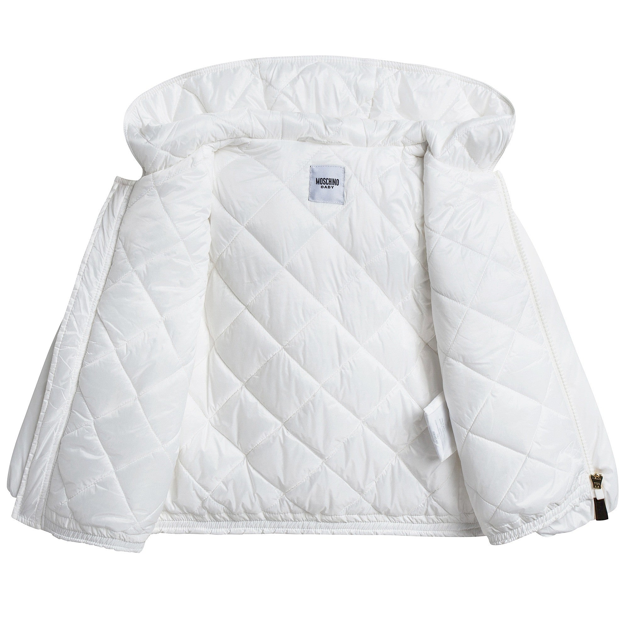 Baby Boys White Padded Showerproof Jacket