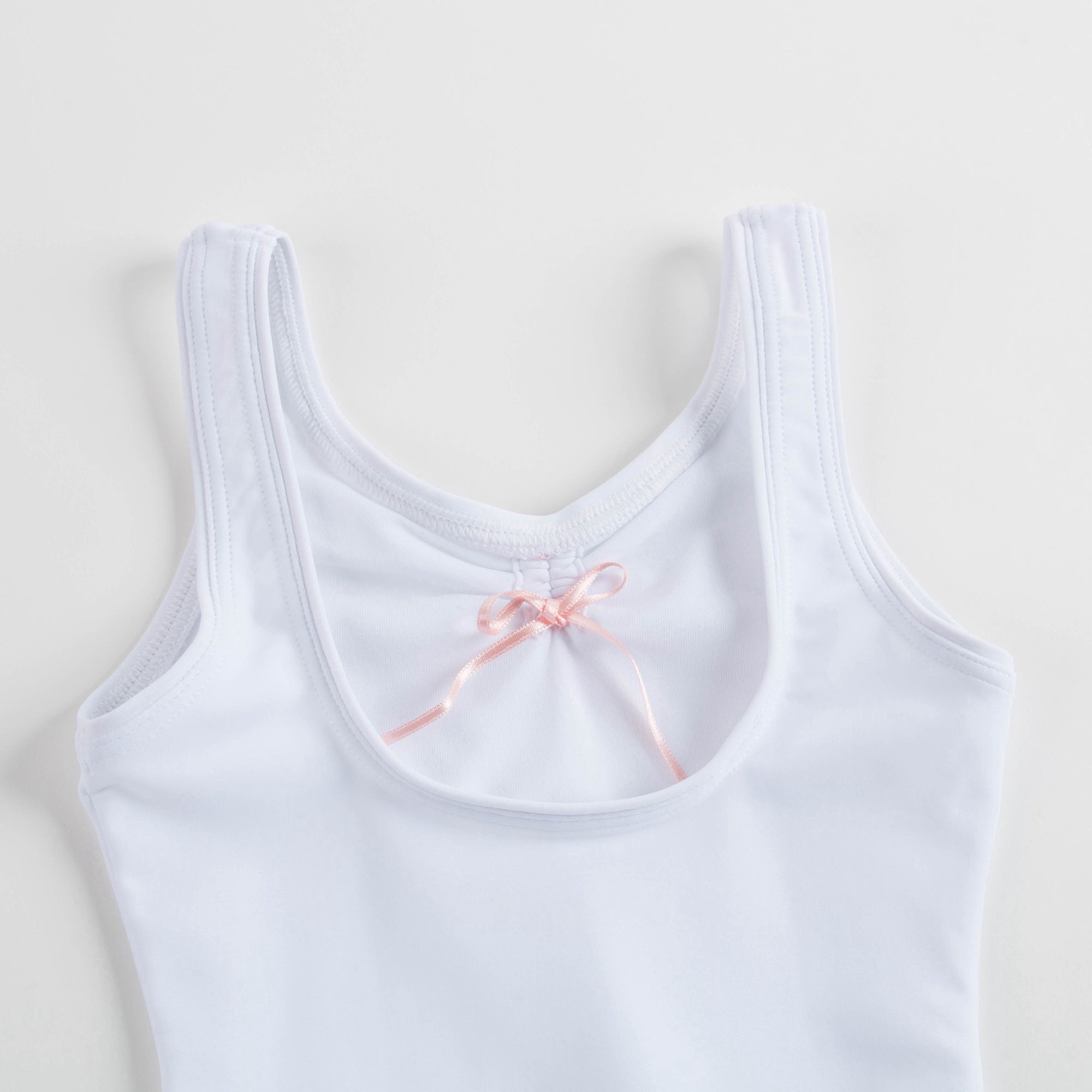 Tunique blanche froncée pour fille
