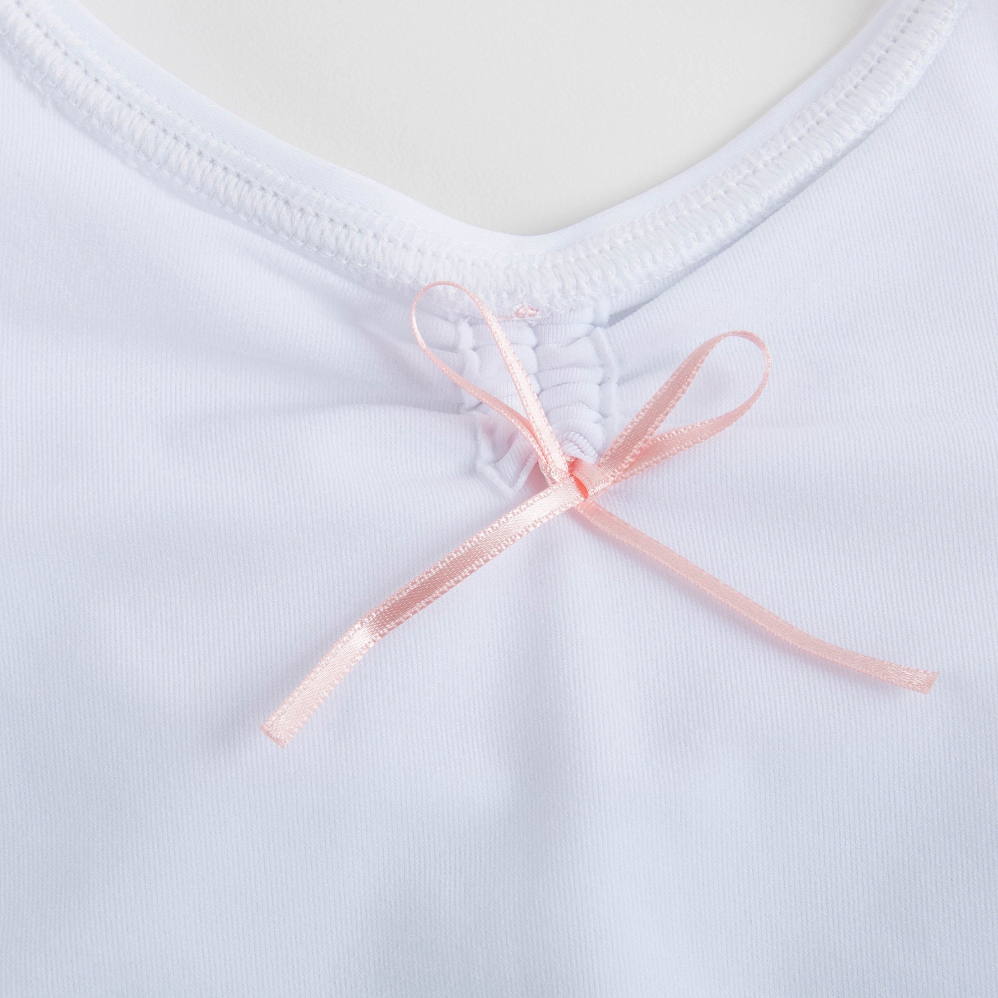 Tunique blanche froncée pour fille