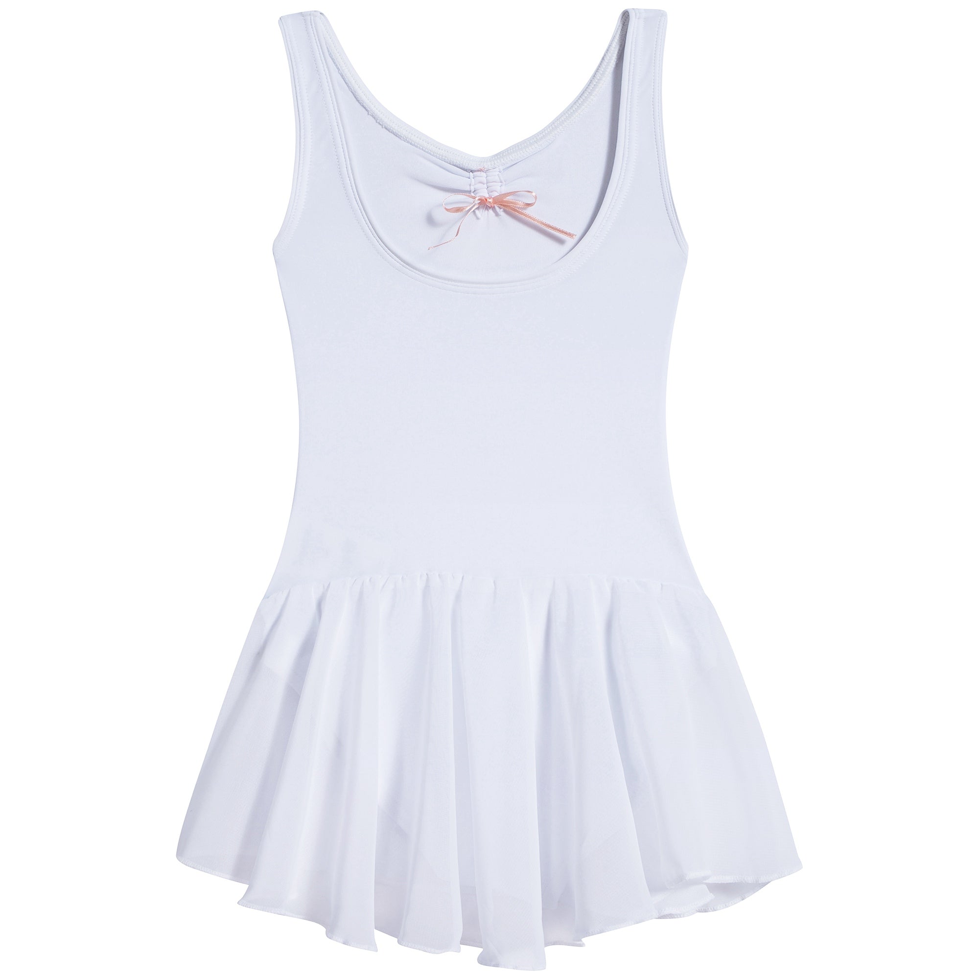 Tunique blanche froncée pour fille