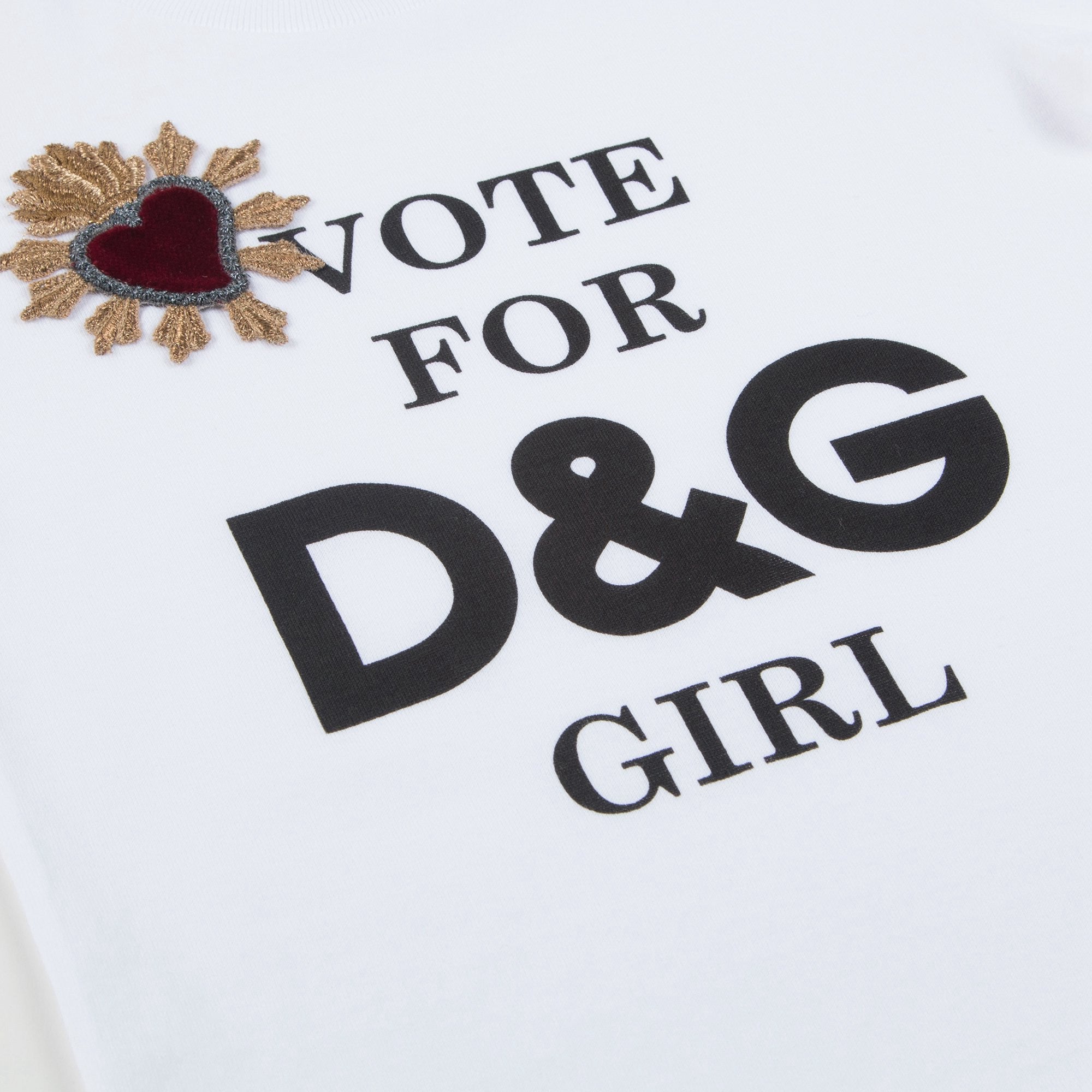 Baby White Embroidery Printing T-Shirt