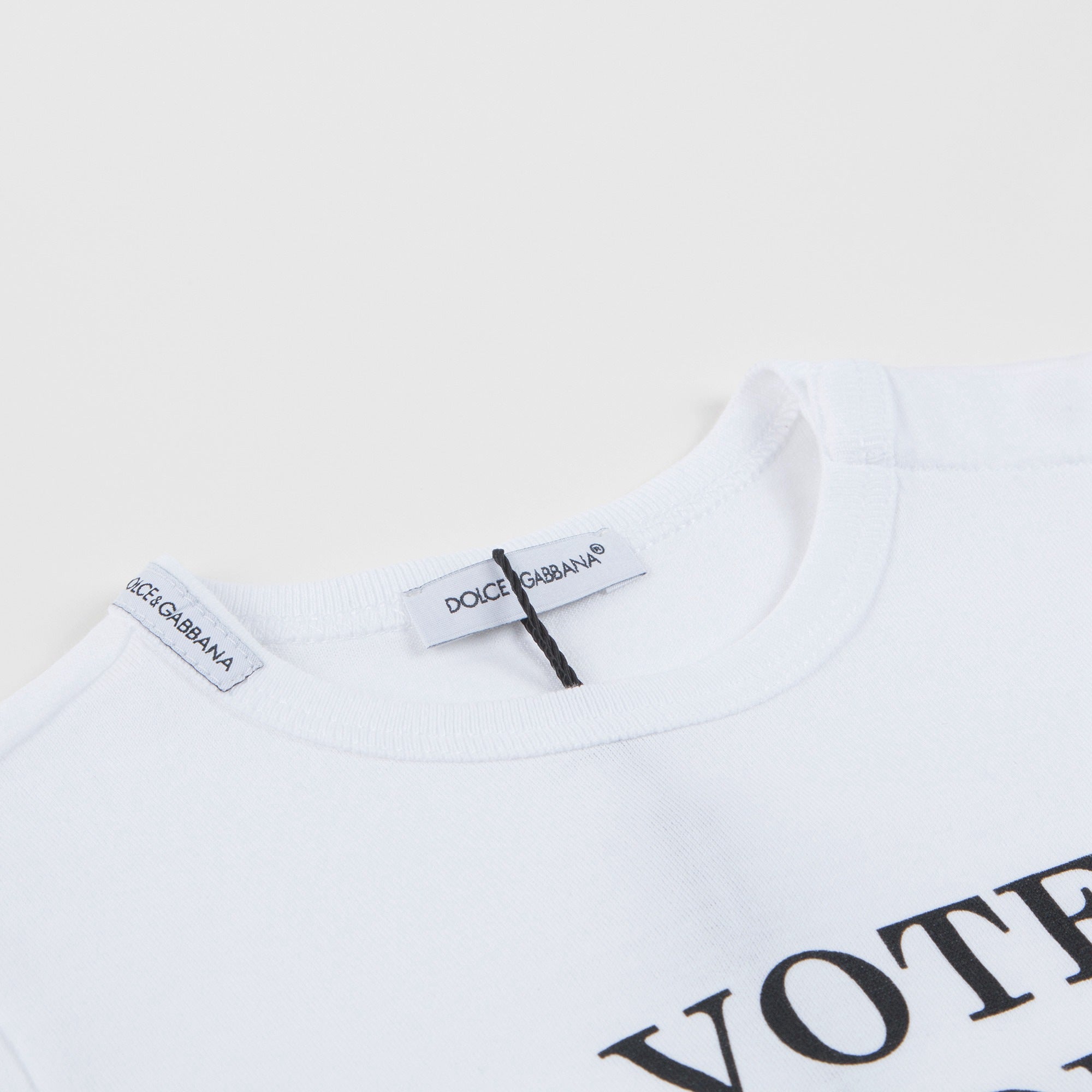 Baby Boys Dark White Pringting Cotton T-shirt