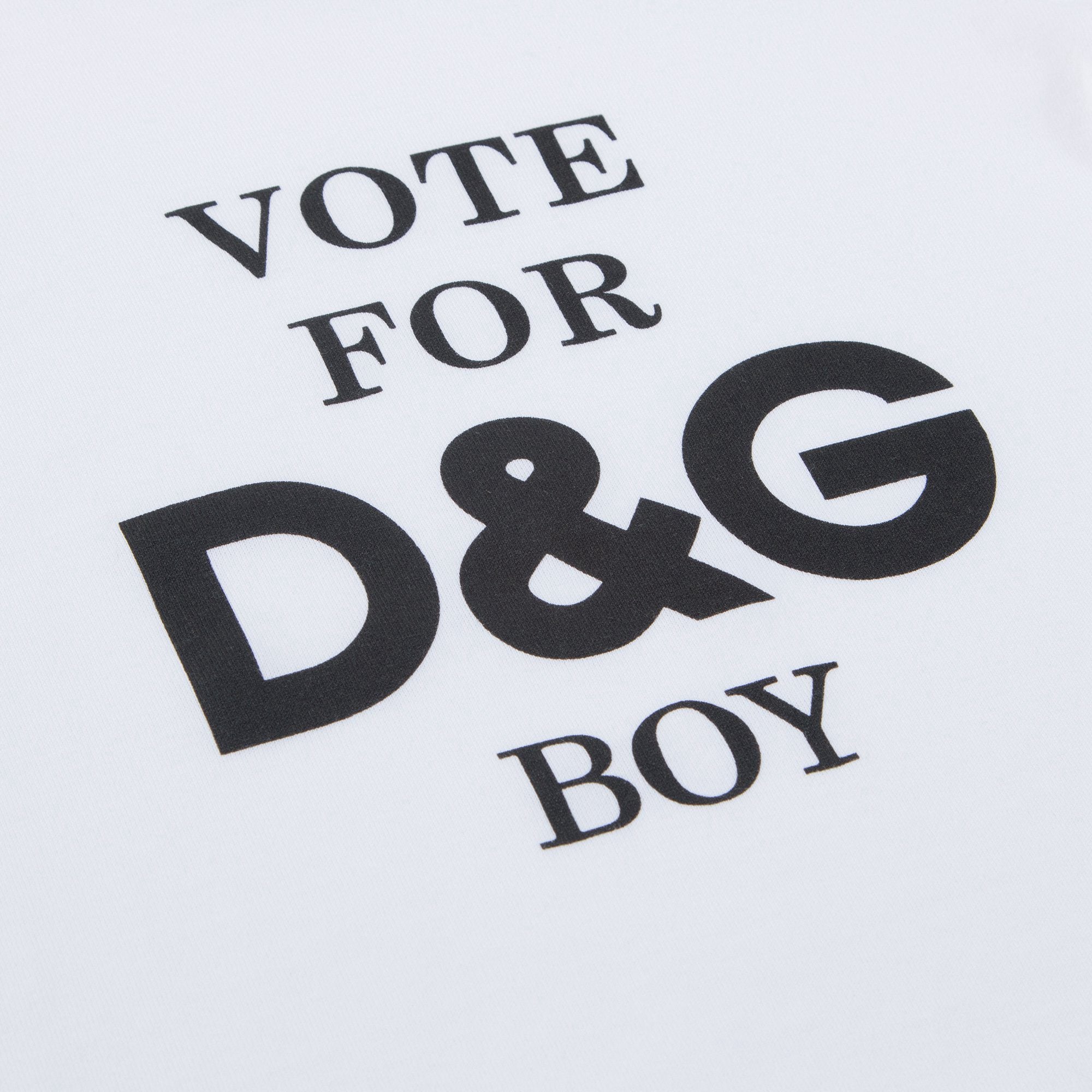 Baby Boys Dark White Pringting Cotton T-shirt