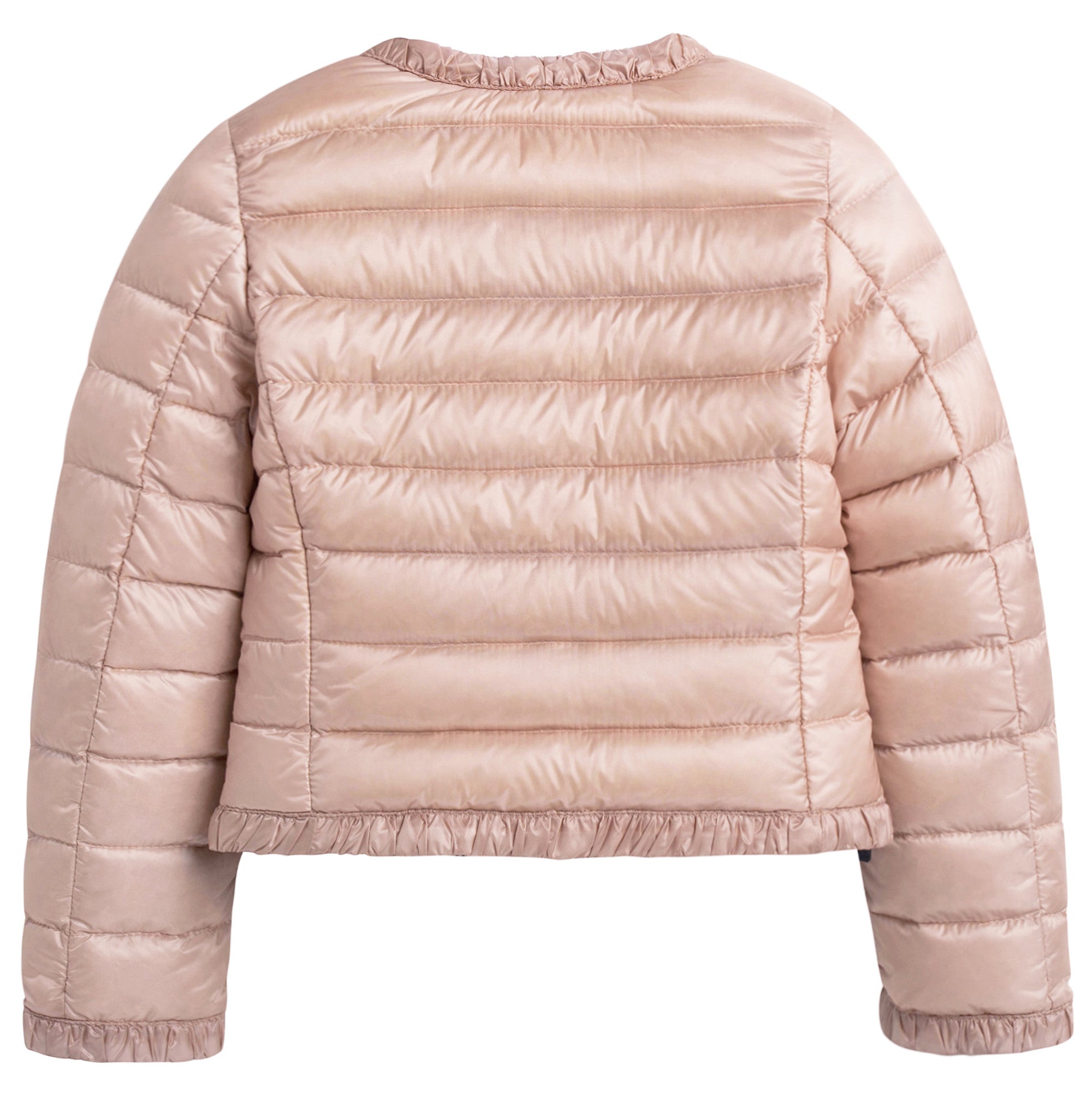 Doudoune à capuche rose vif « Flavienne » pour fille avec poignets à volants