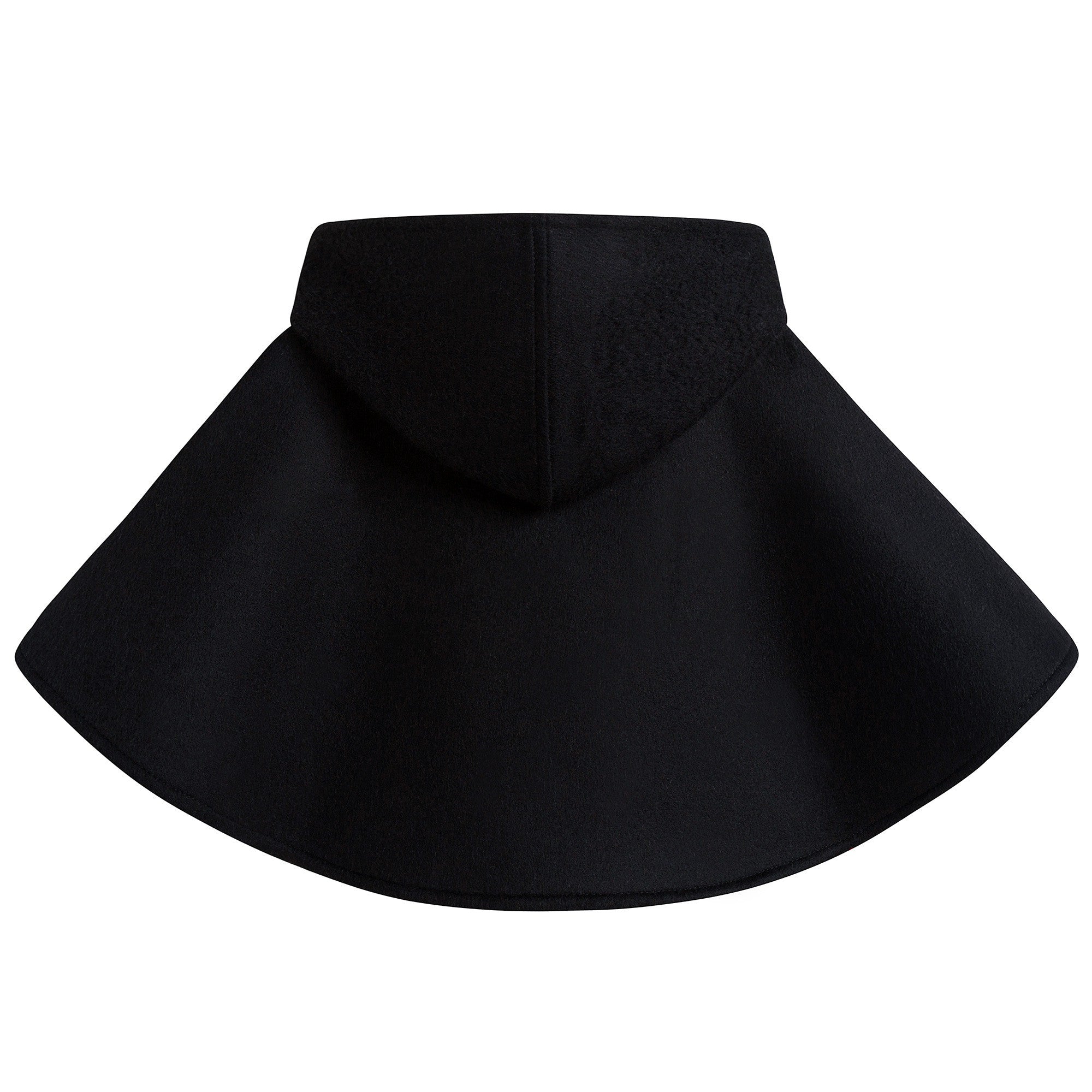 Baby Girls Black Hooded Wool Cape