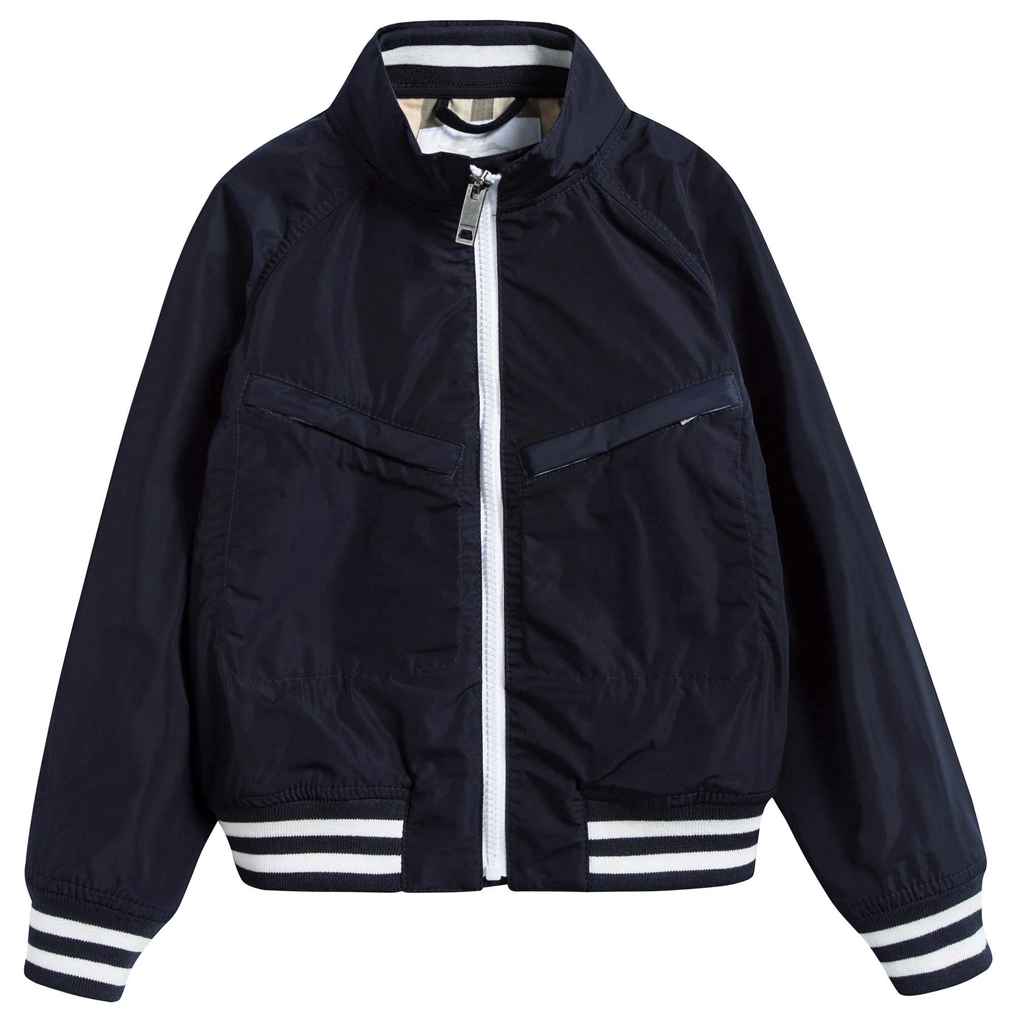 Boys Navy Blue Polyester Jackets