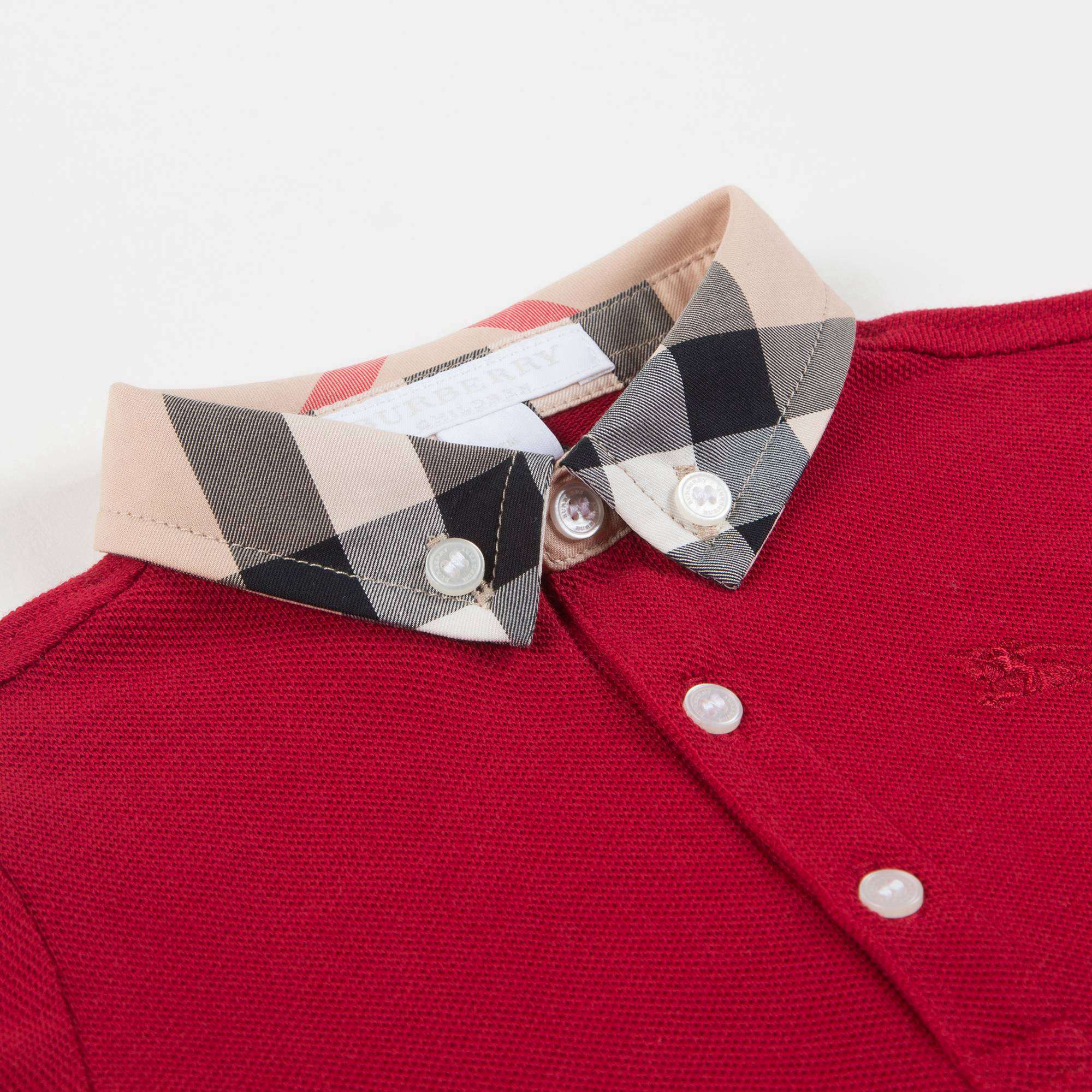 Polos rouges militaires en coton pour garçons