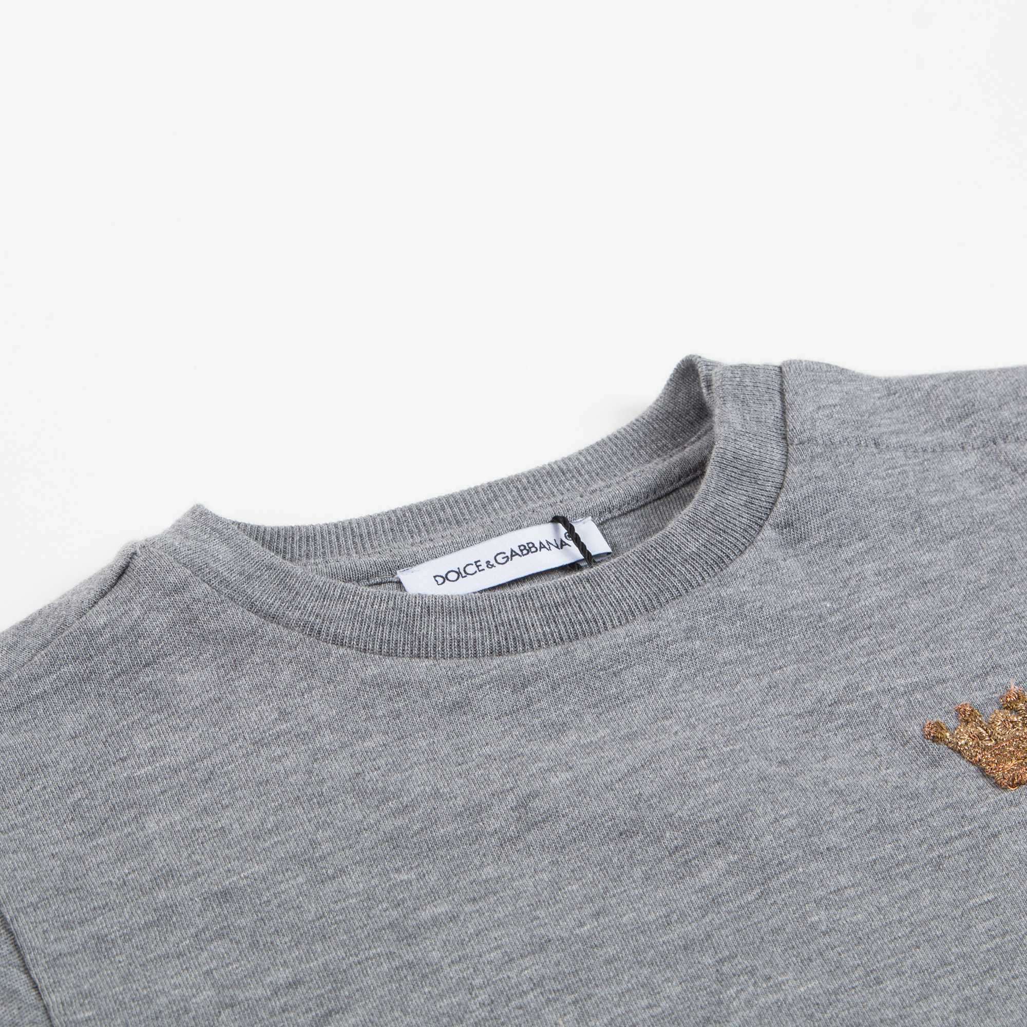 Baby Boys Gray Cotton T-shirt