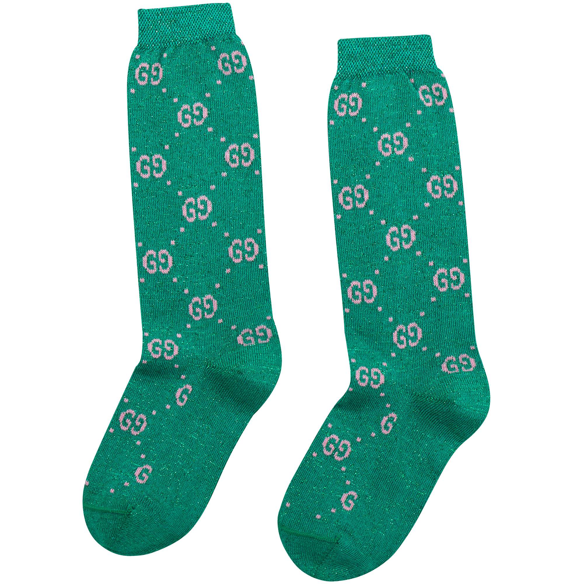 Boys & Girls Green Pink "GG" Socks