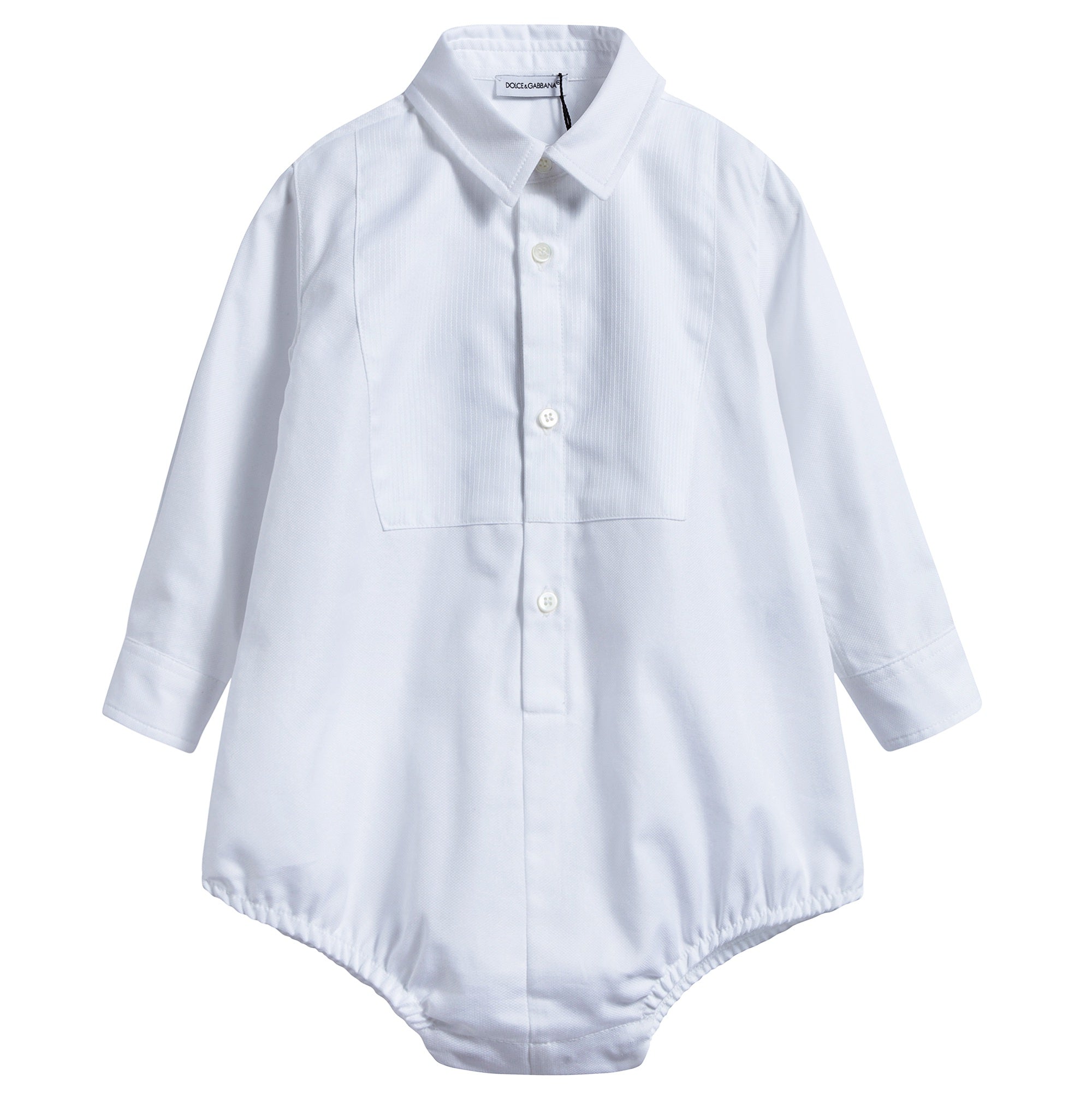 Baby White Cotton Babysuit