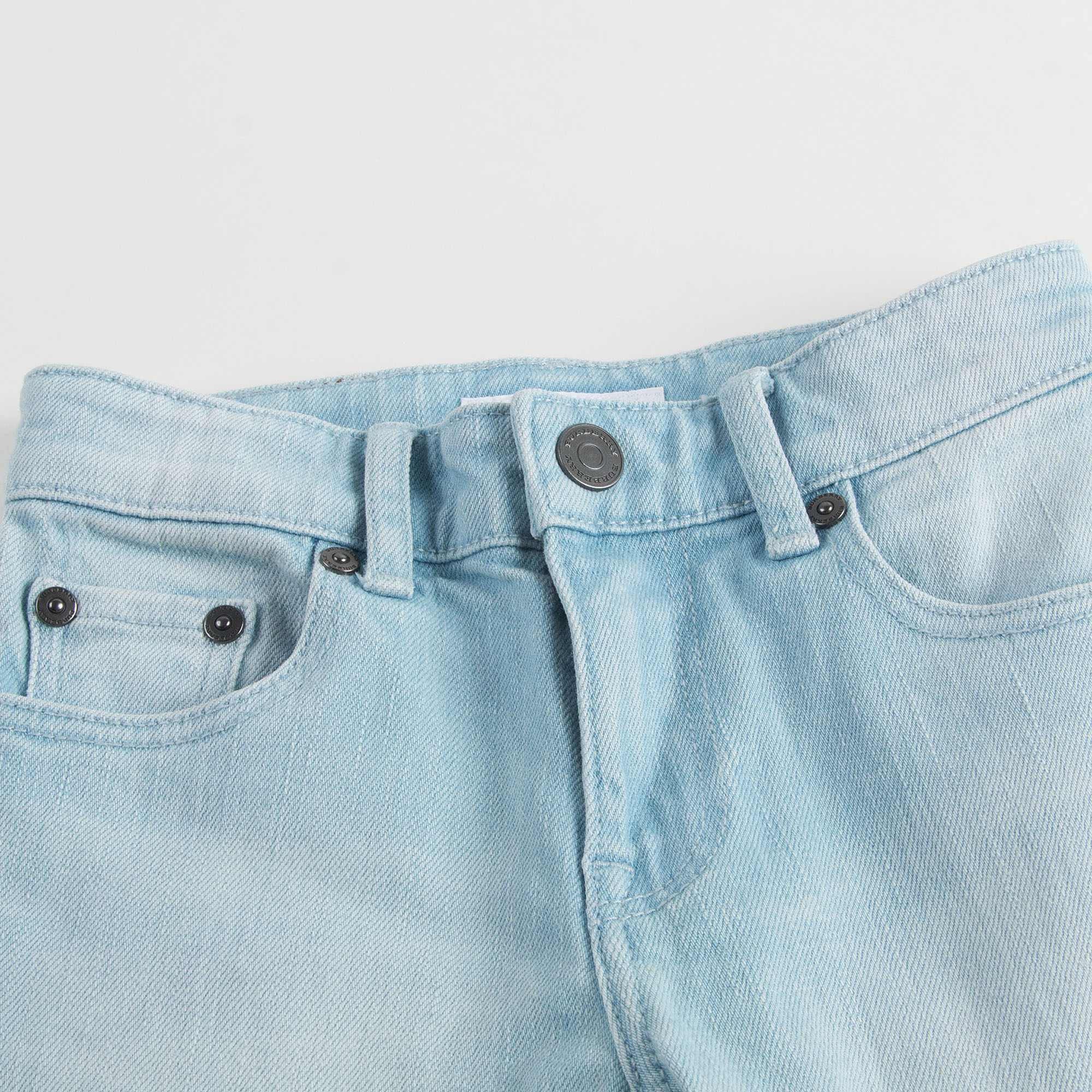 Jean Garçon en Denim Bleu Coupe Droite Décontractée